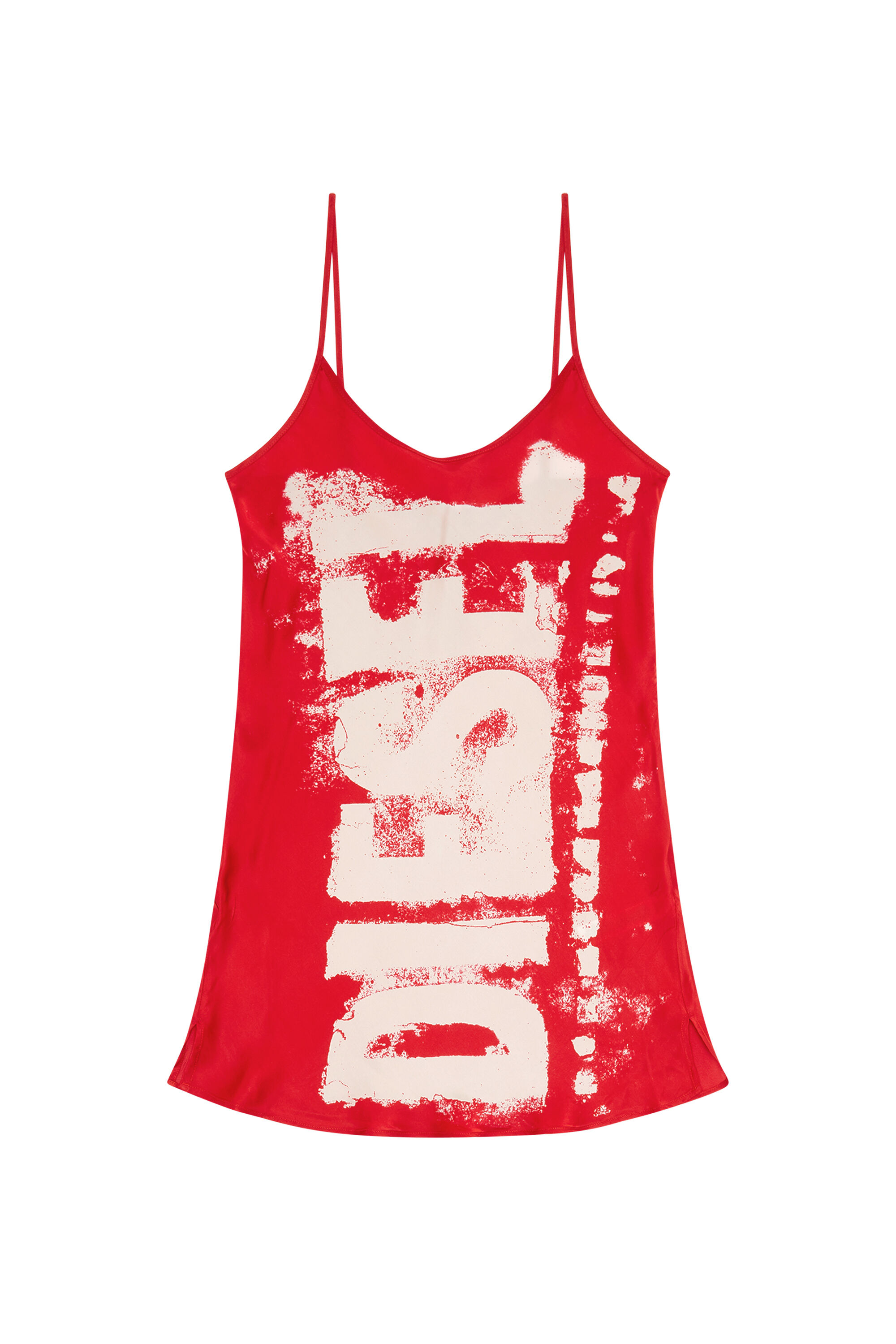Diesel - UFPT-GRATCHEN, Woman Viscose chemise with blurry Super Logo in Multicolor - Image 2
