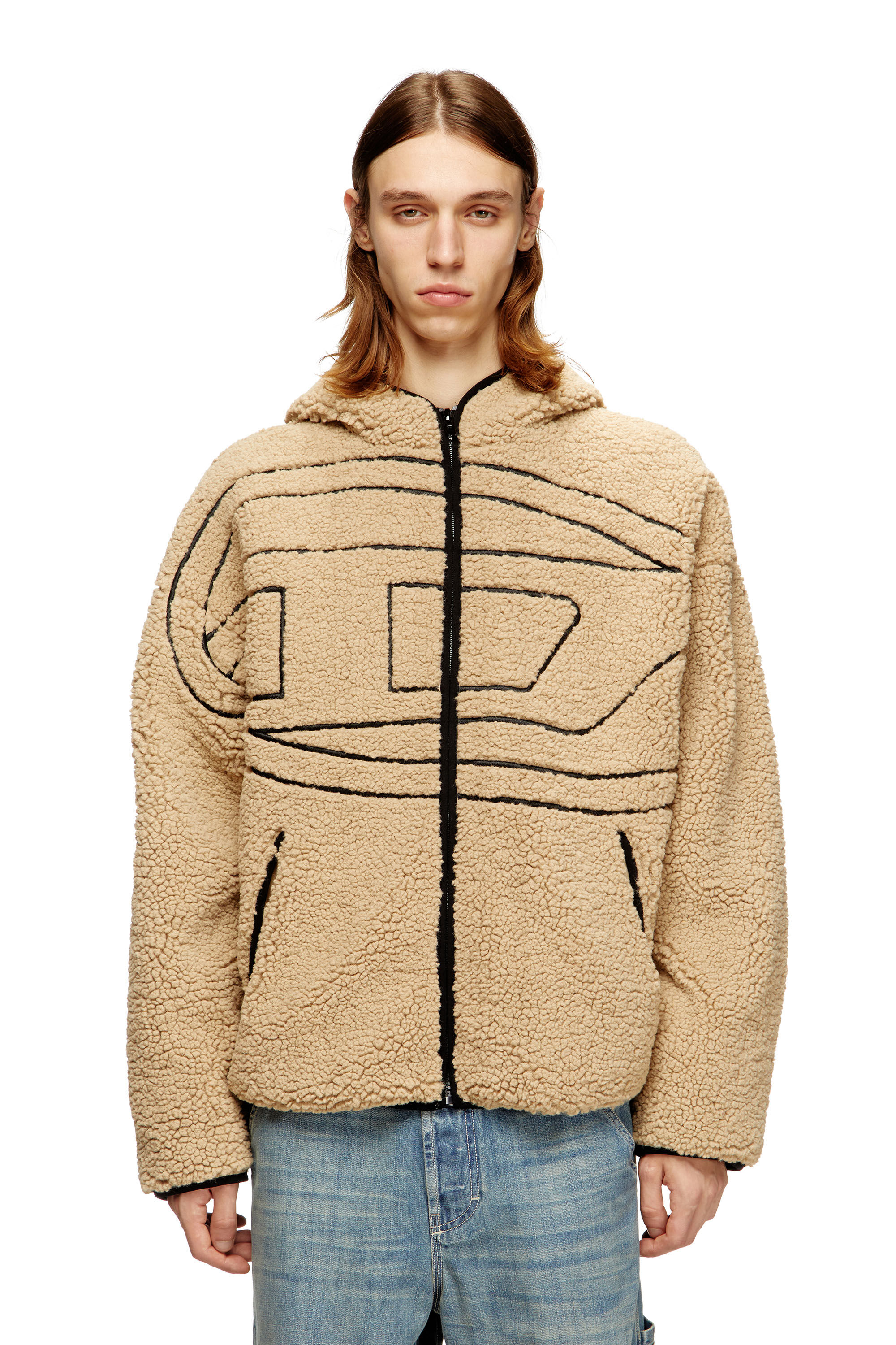 Diesel - S-ZAT, Man's Teddy hoodie sweatshirt in null - 3