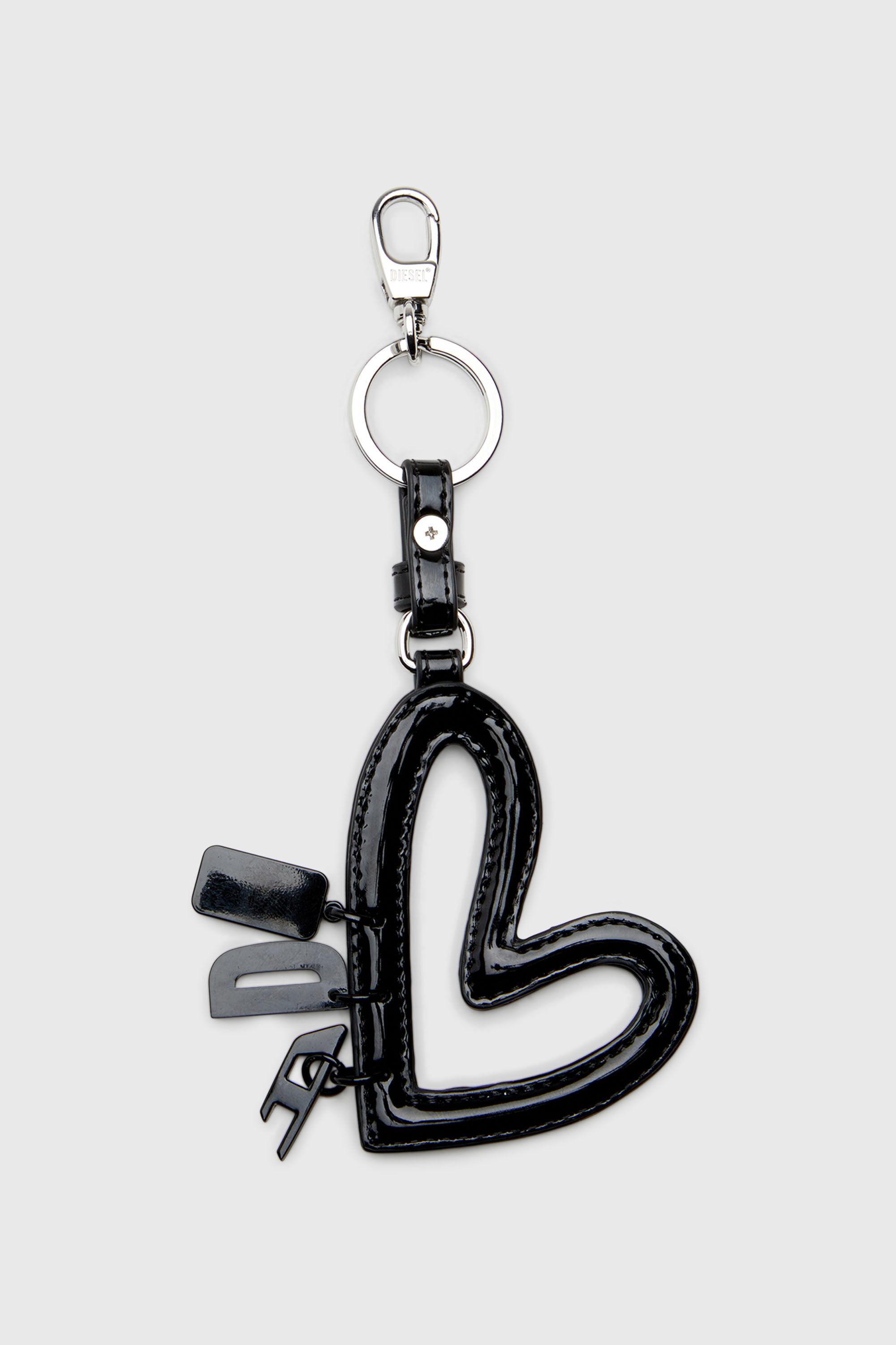 Diesel - MULTI II, Woman's Heart charm with glossy finish in Black - 2