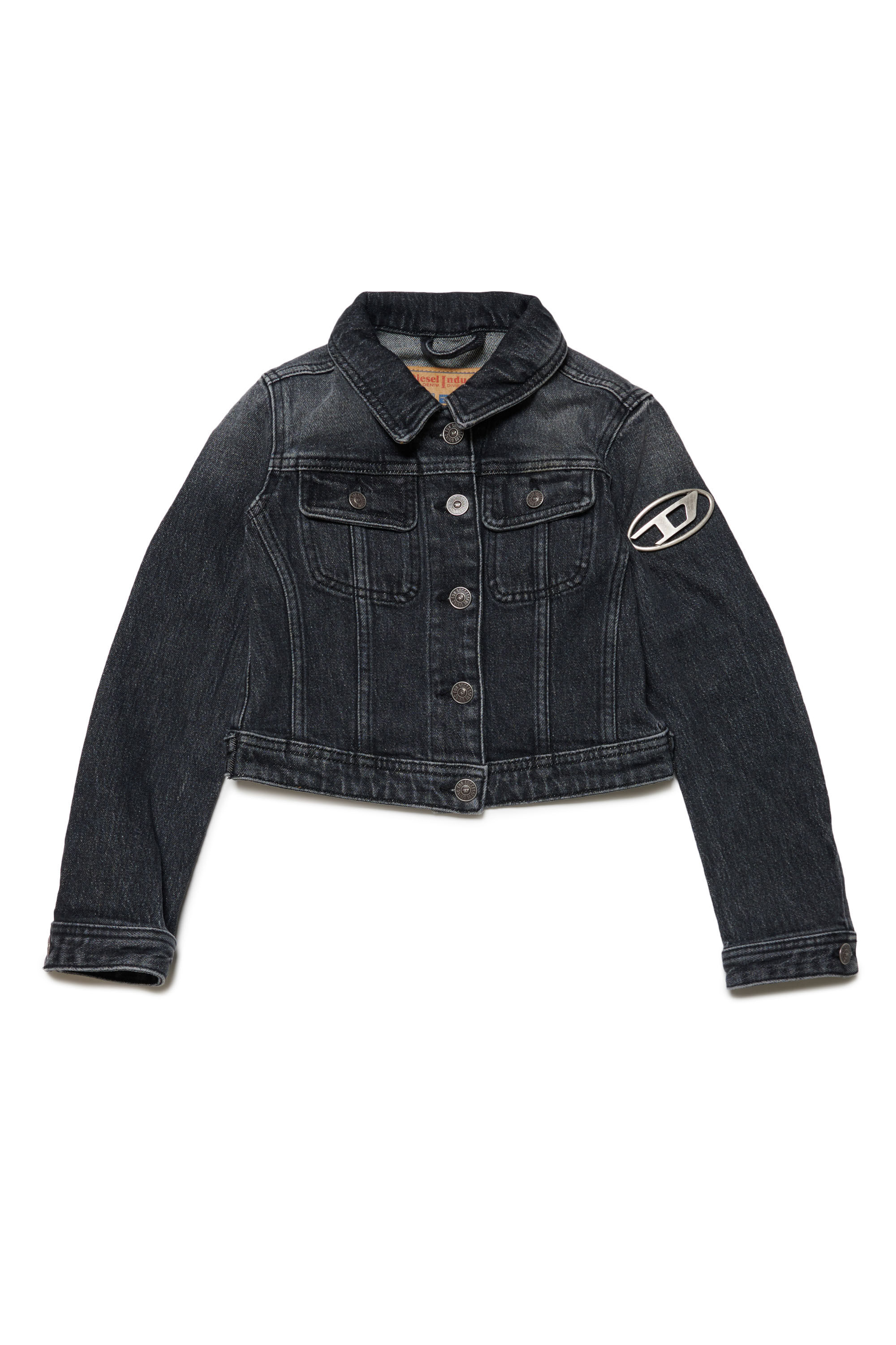 ネットオフ 送料得店  with jacket Trucker Oval Girls YEARS 4-16 | Black | plaque D ジャケット・アウター