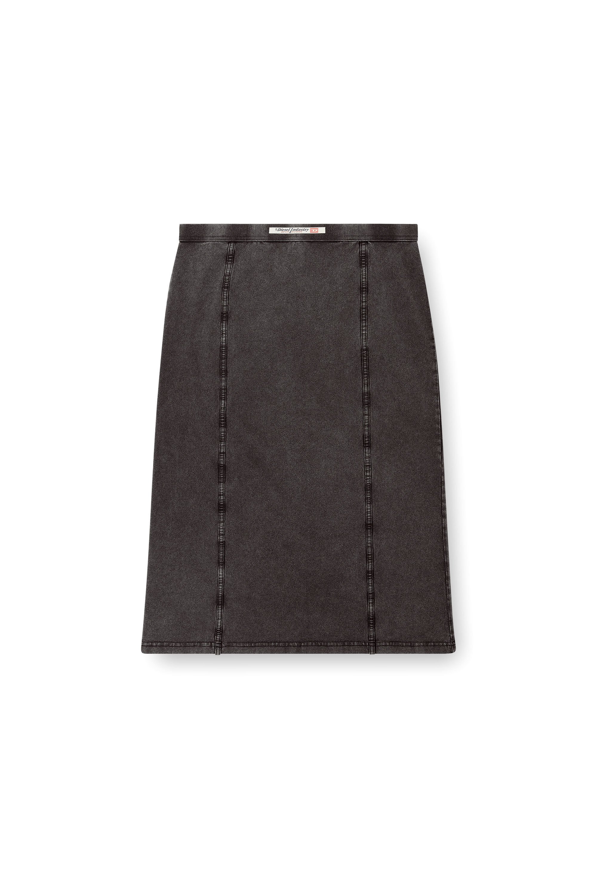Diesel - O-ALLEGRA, Woman's Midi skirt with denim effect in Black - 2