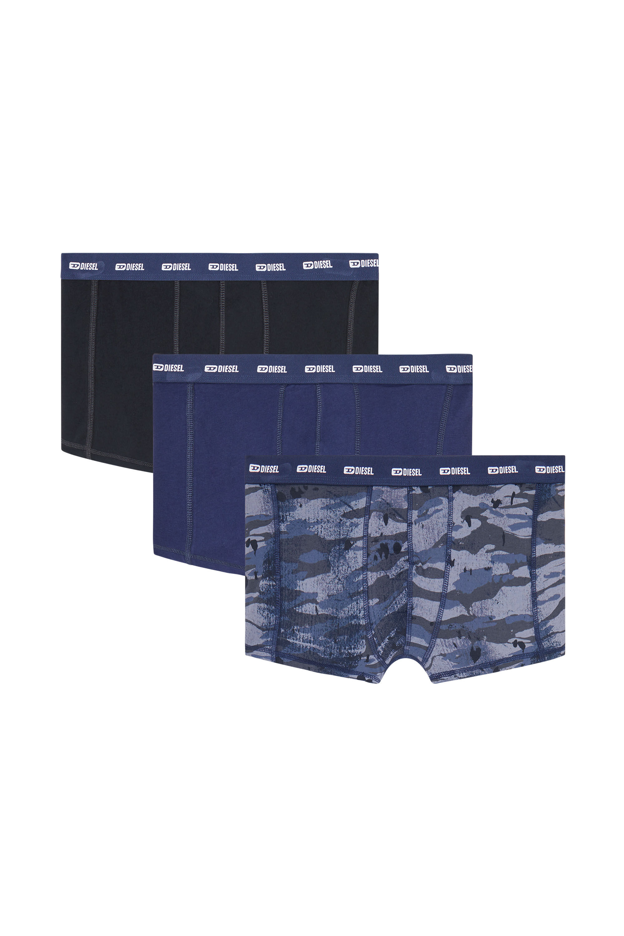 Diesel - DAMIEN-UTLT-3PACK, Man's Three-pack of boxer briefs plain and camo in null - 2