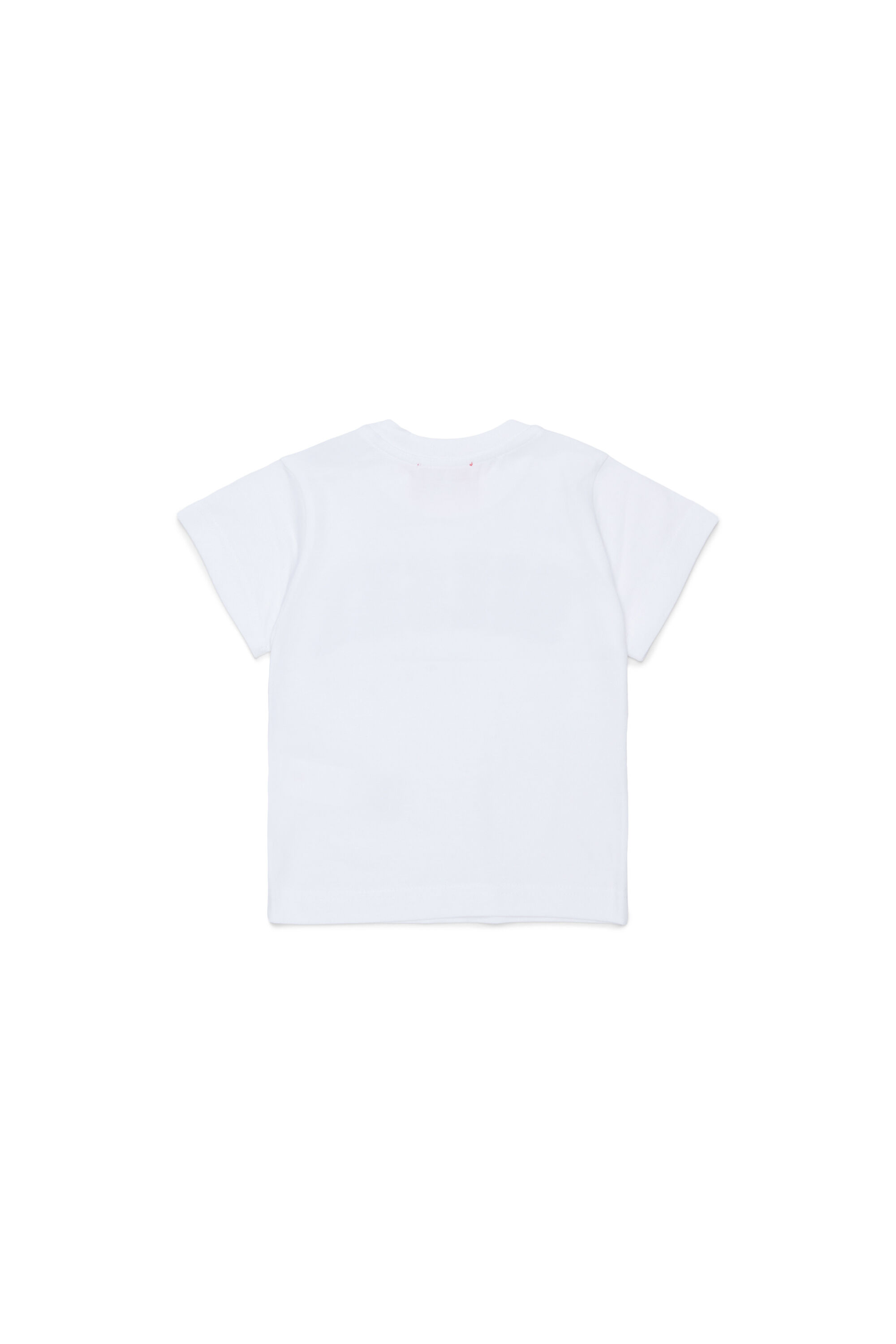 Diesel - TEANSB, Man's Cotton T-shirt with frayed-effect logo in White - 2