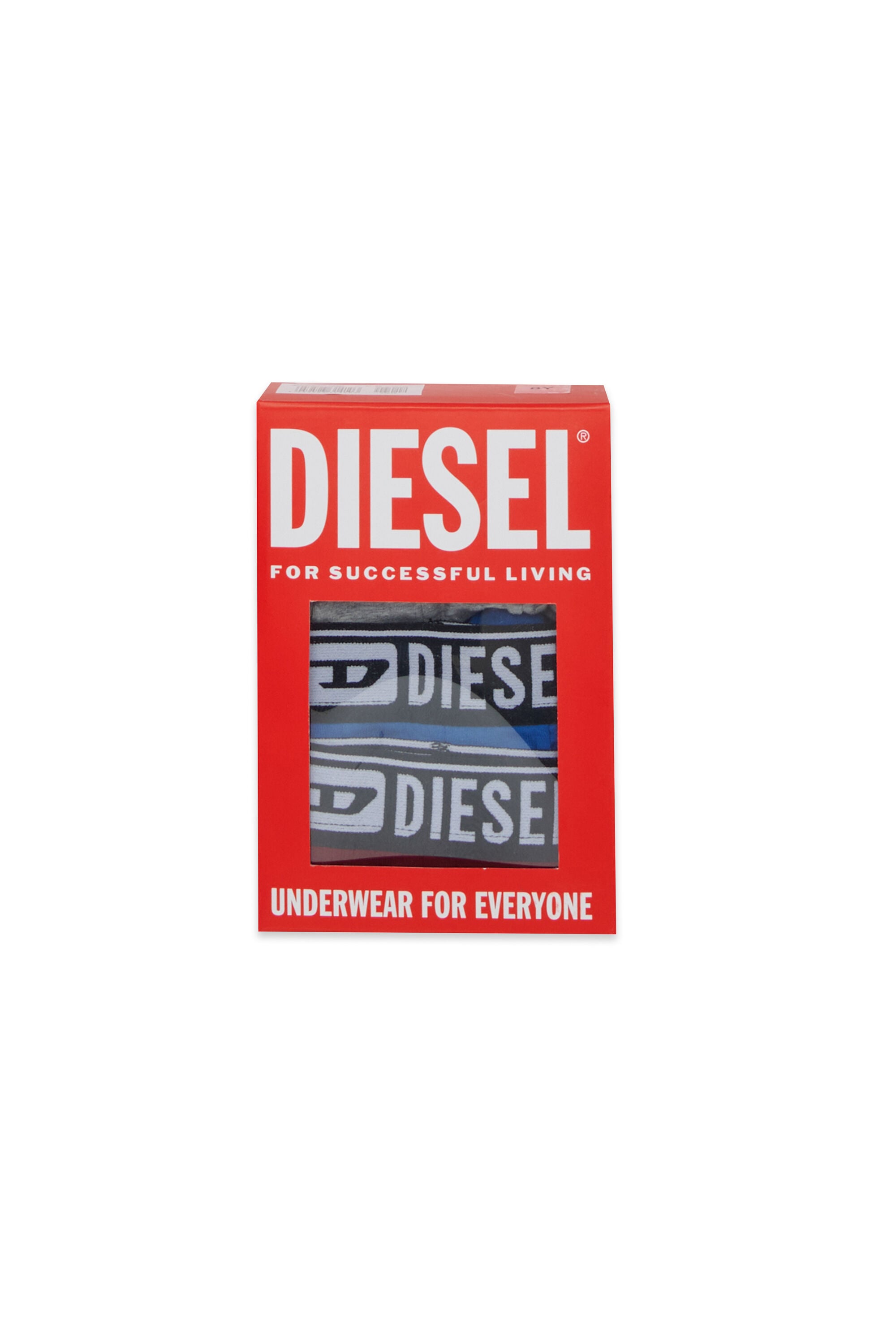Diesel - UM-UGINTRIPACK-DD, Man's 3-pack boxer briefs in stretch cotton in Grey/Red - 3