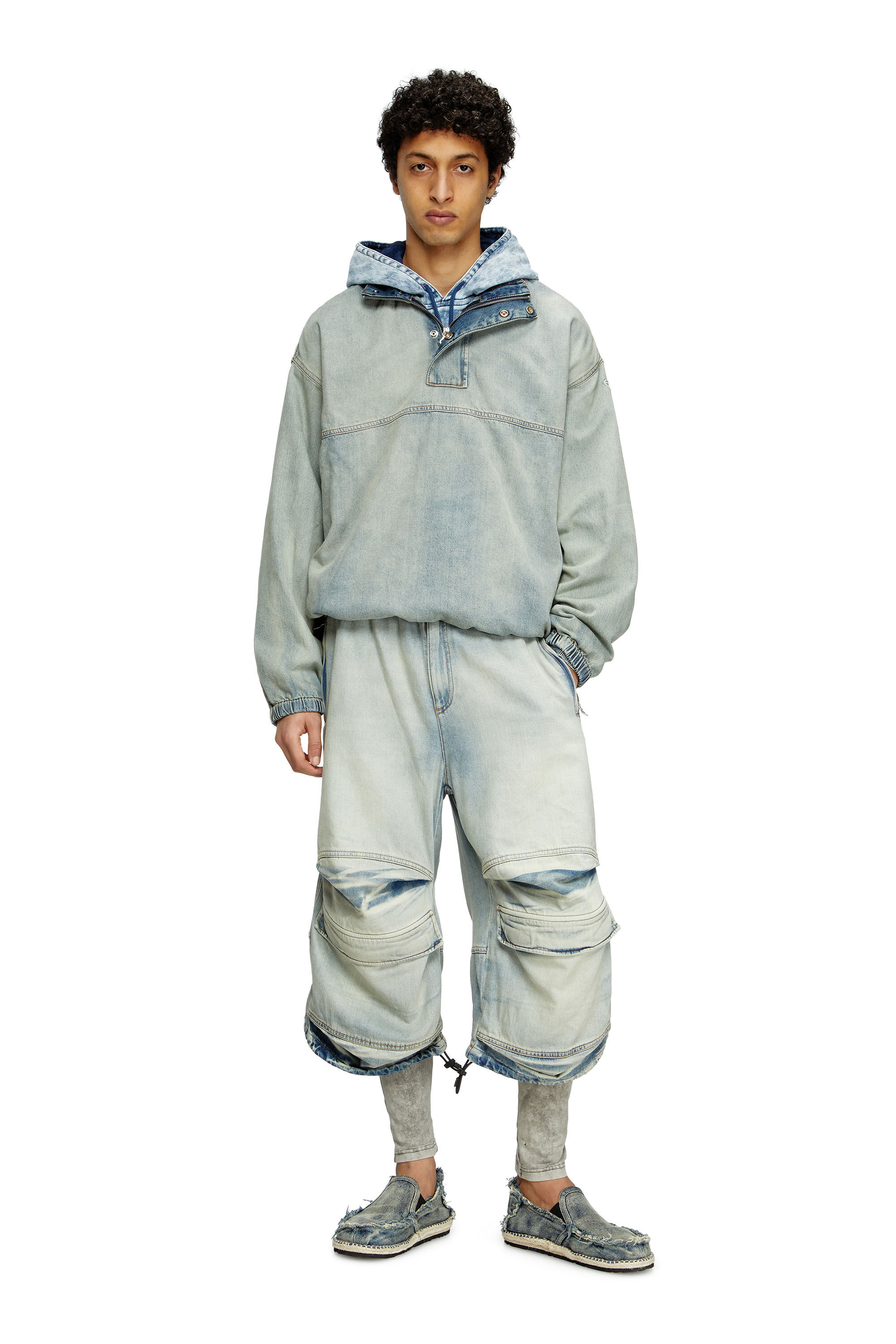 Diesel - D-DAYETZ-SHORT-S, Unisex's Shorts in light bicolour denim in Light Blue - 1