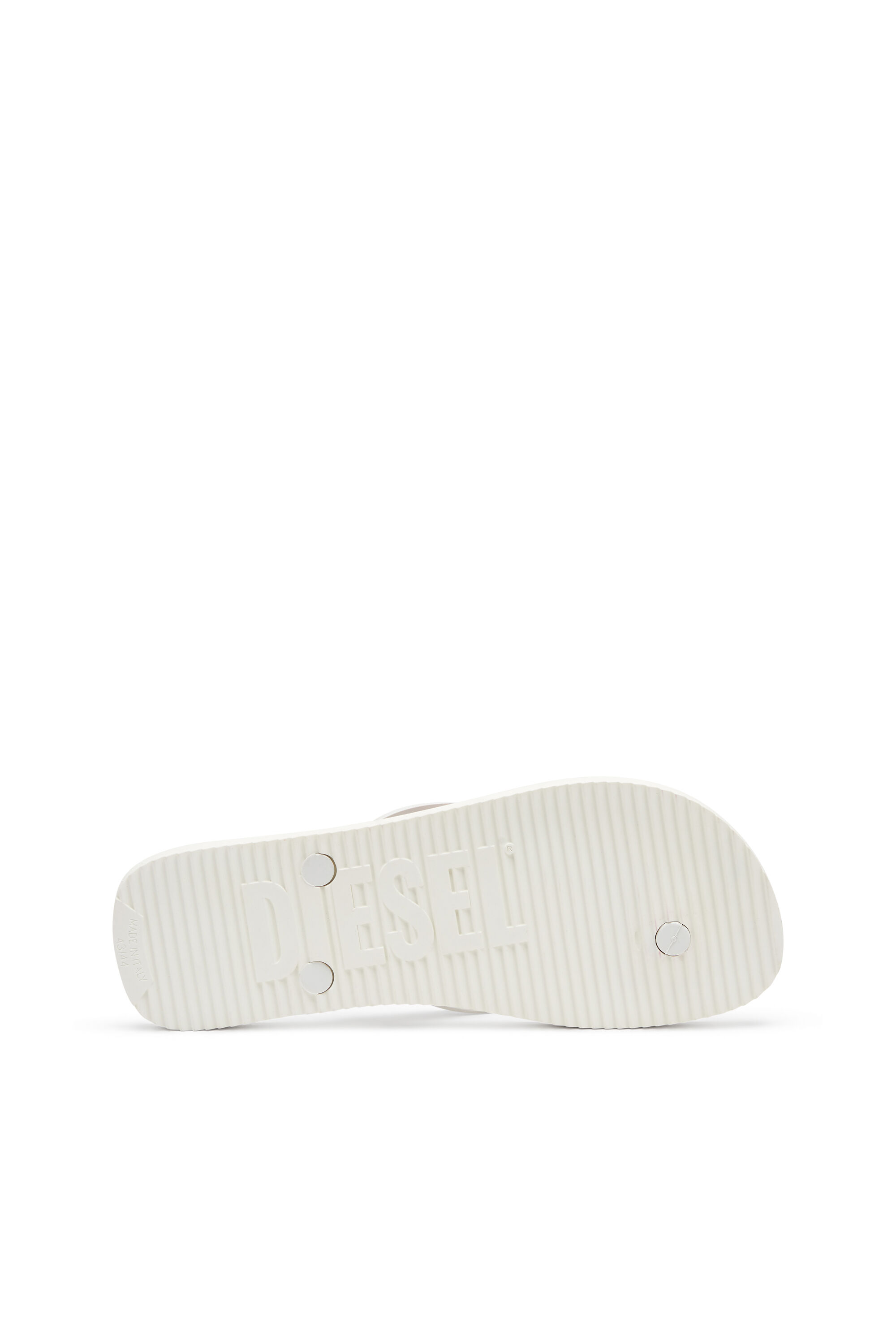 Diesel - SA-RIO, Man's Sa-Rio-Rubber flip-flops with graffiti logo in White/Red - 5