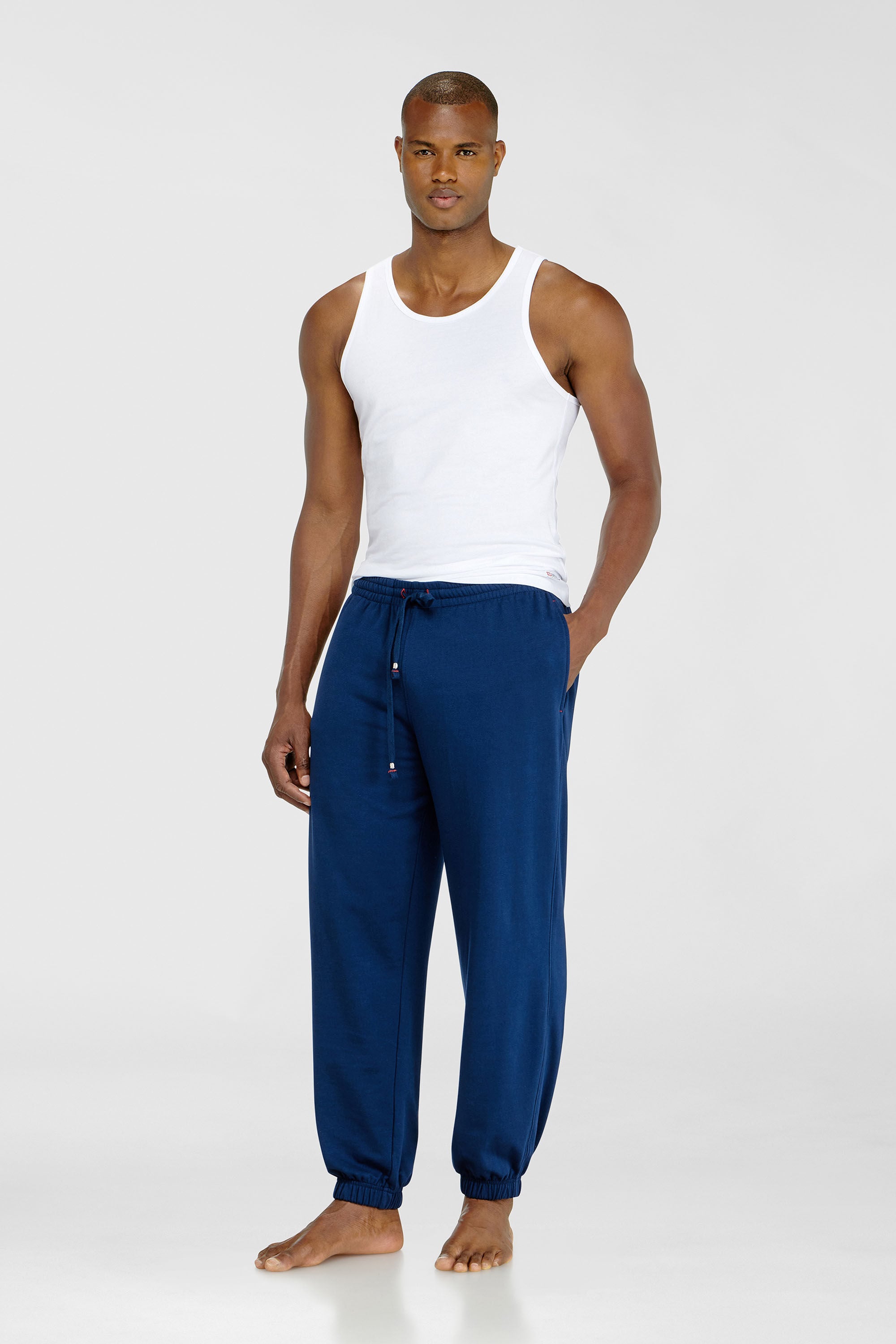 Diesel - LENNY-D-CORE, Man's Sweatpants in peached cotton blend in Blue - 3