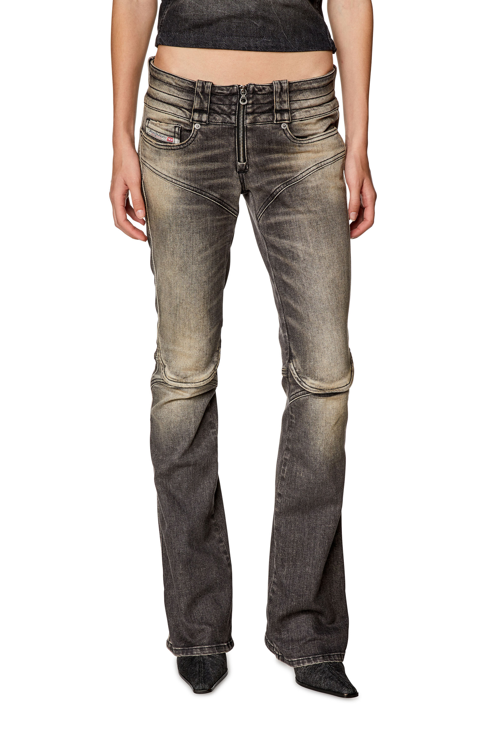 Diesel - Bootcut and Flare Jeans Belthy 0JGAL, Black/Dark grey - Image 3
