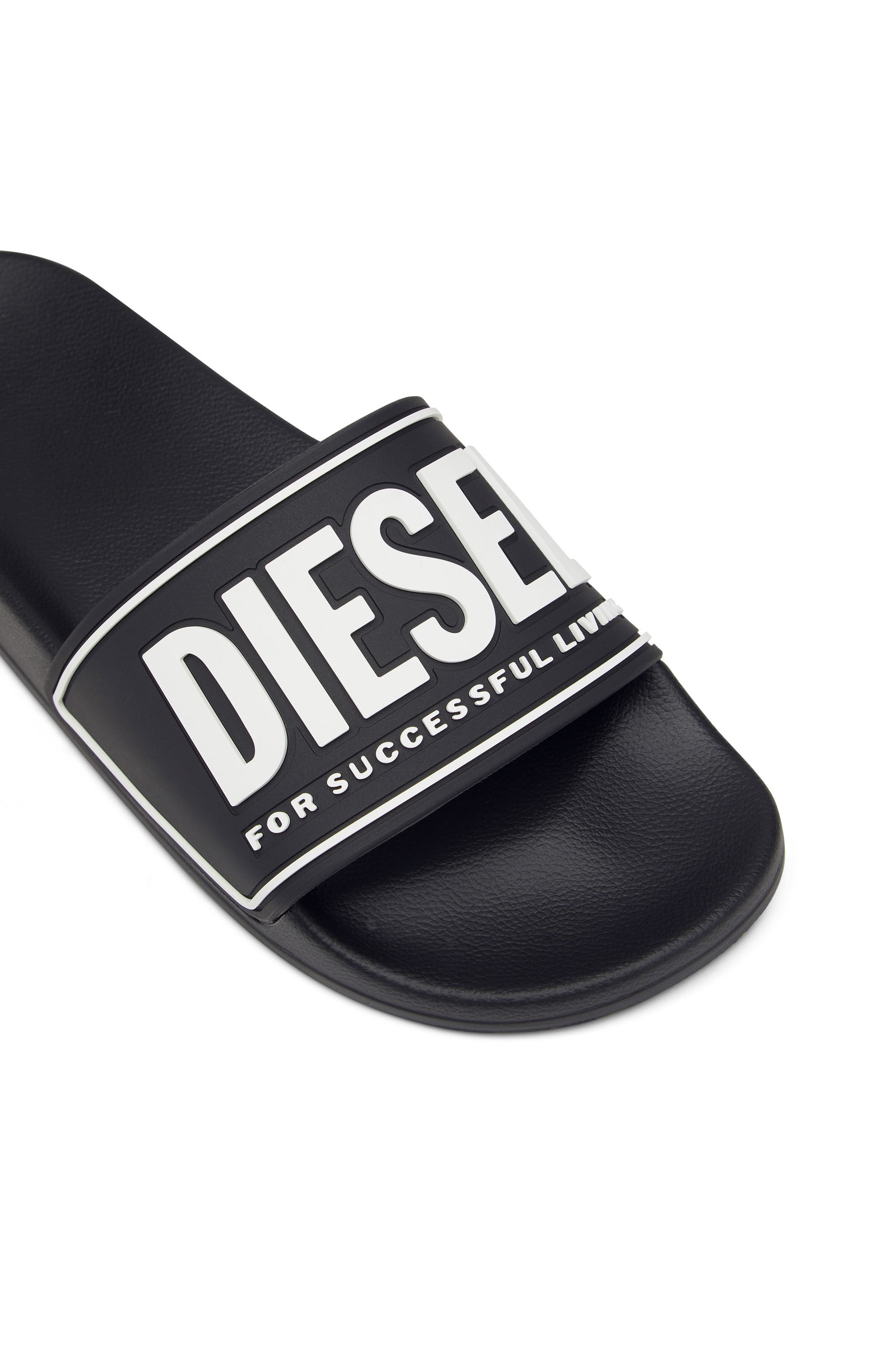 ★DIESEL★ SA Mayemi W Slide Black Y02854P4441H0958 SA-MAYEMI CC W Woman: Rubber slides with embossed logo | Diesel