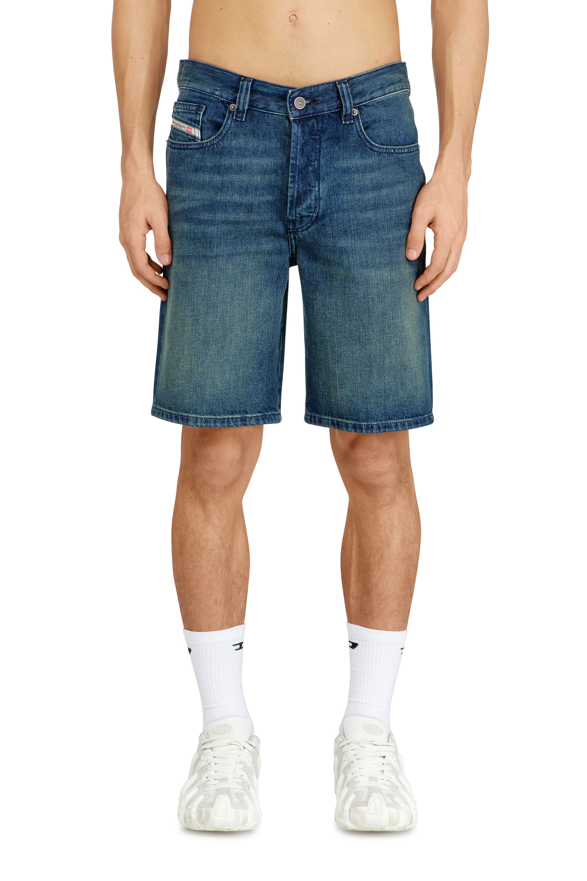Diesel - REGULAR-SHORT, Man's Denim shorts with a clean look in Blue - 3