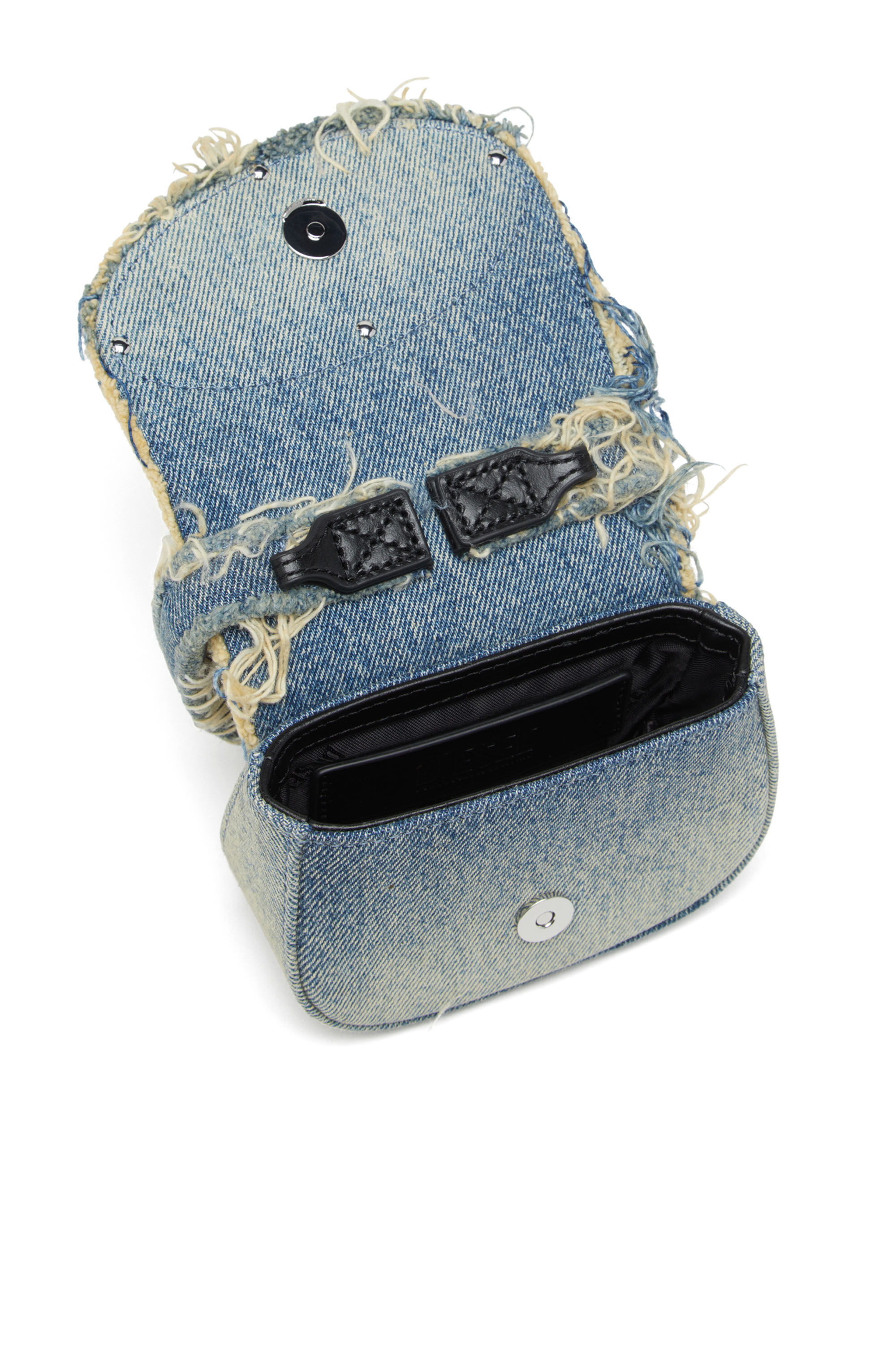 DIESEL ☆ 1DR XS-Iconic mini bag in denim and crystals Women's 1DR XS - Iconic mini bag in denim and crystals