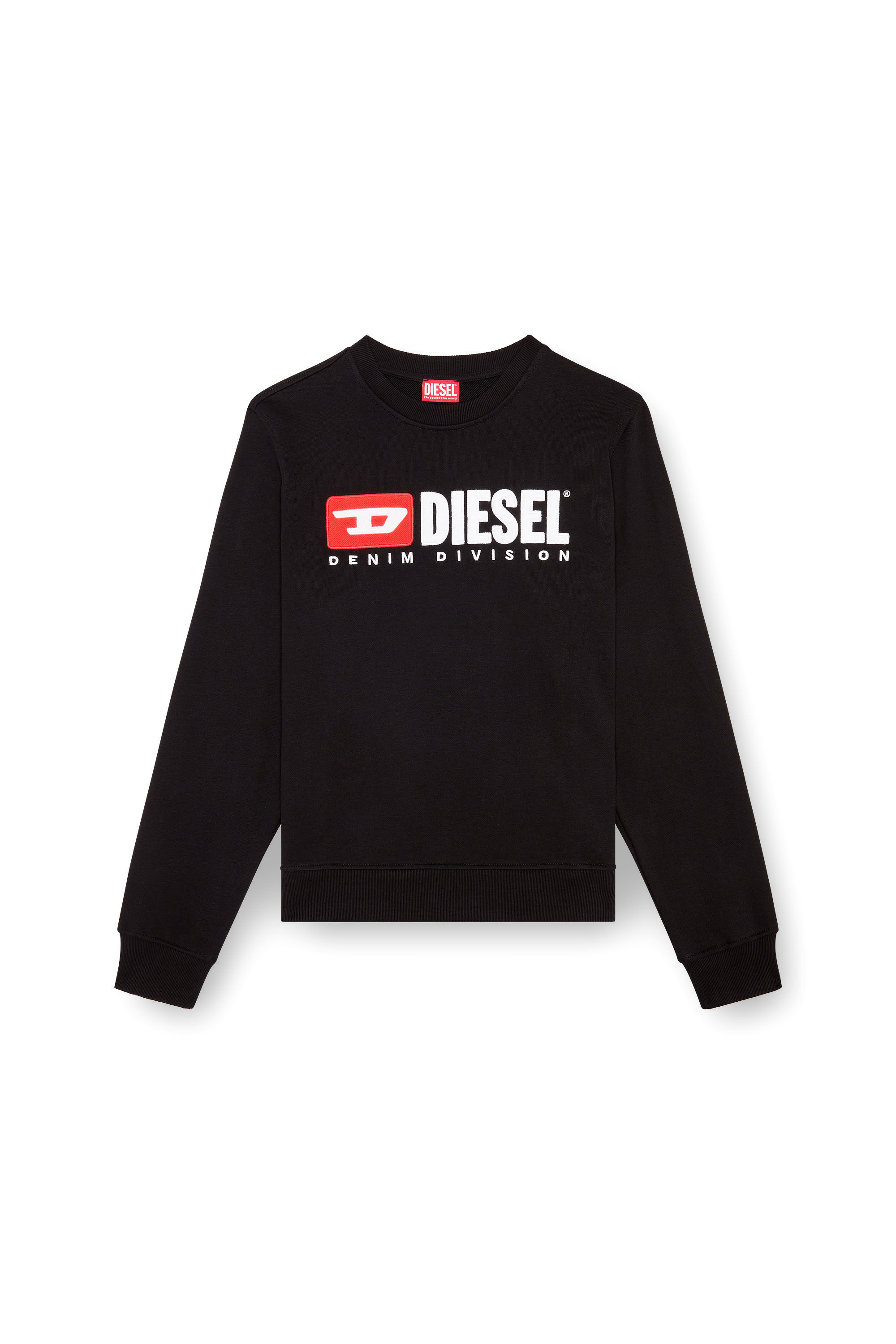 Men's Sweatshirt with Denim Division logo | Black | Diesel