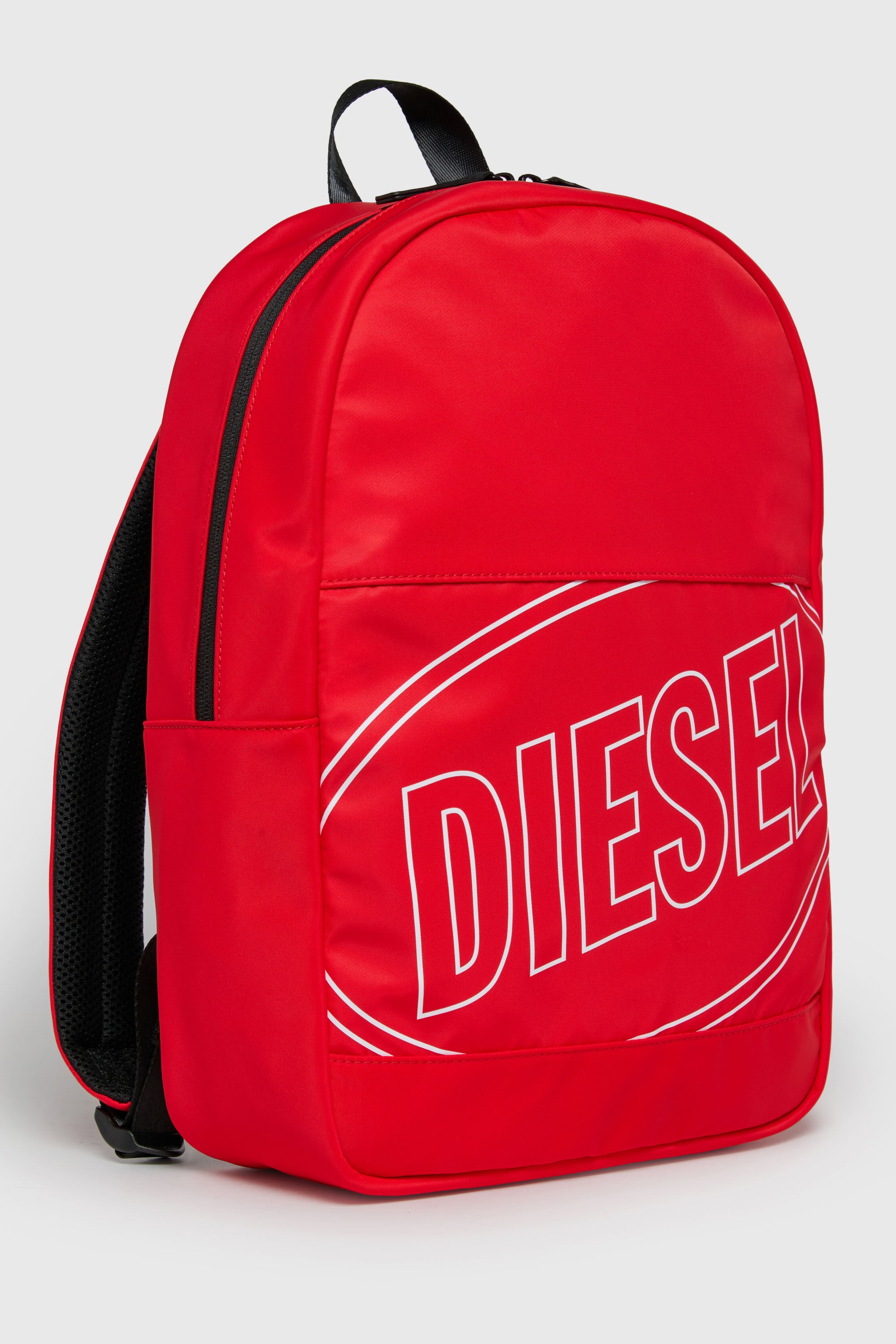 Diesel - WCIRCLE, Man's WCIRCLE - Nylon backpack with logo print in Red - 3