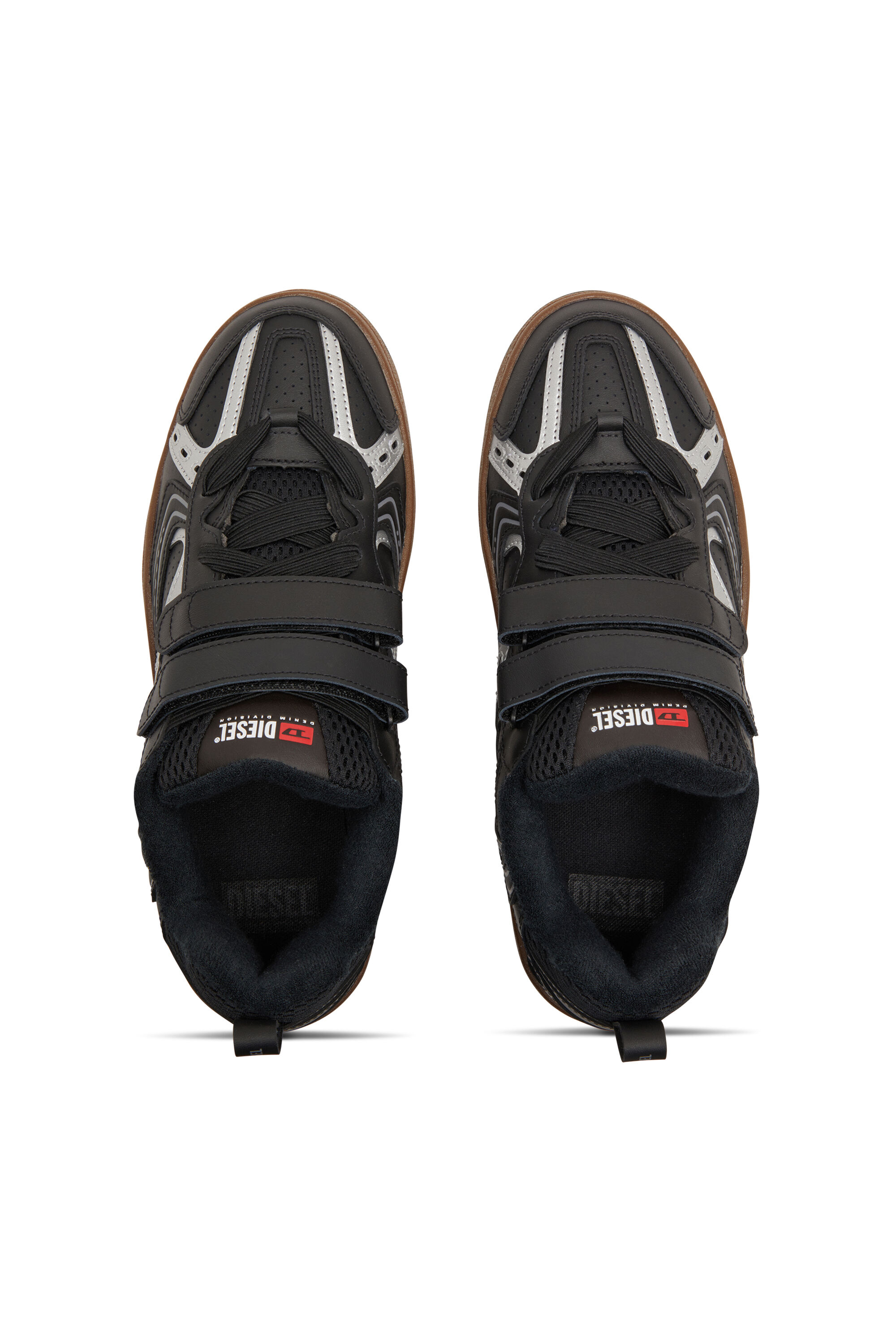 Diesel - S-UKIYO SKT, Man's S-Ukiyo-Leather sneaker with straps in Black - 4