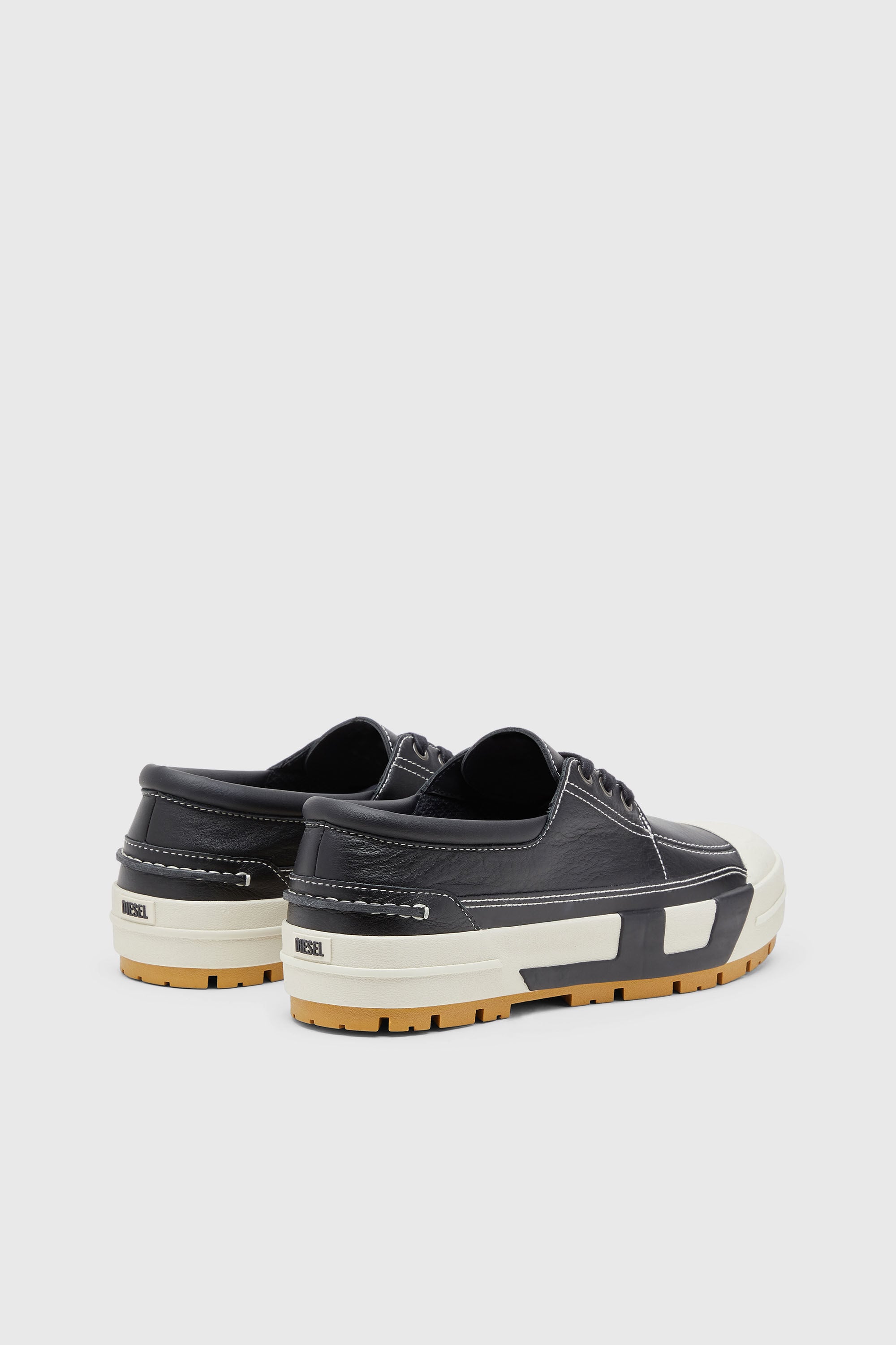Diesel - S-D-VERSE MOCASSIN, Man's S-D-Verse - Leather hybrid moccasin in Black - 3