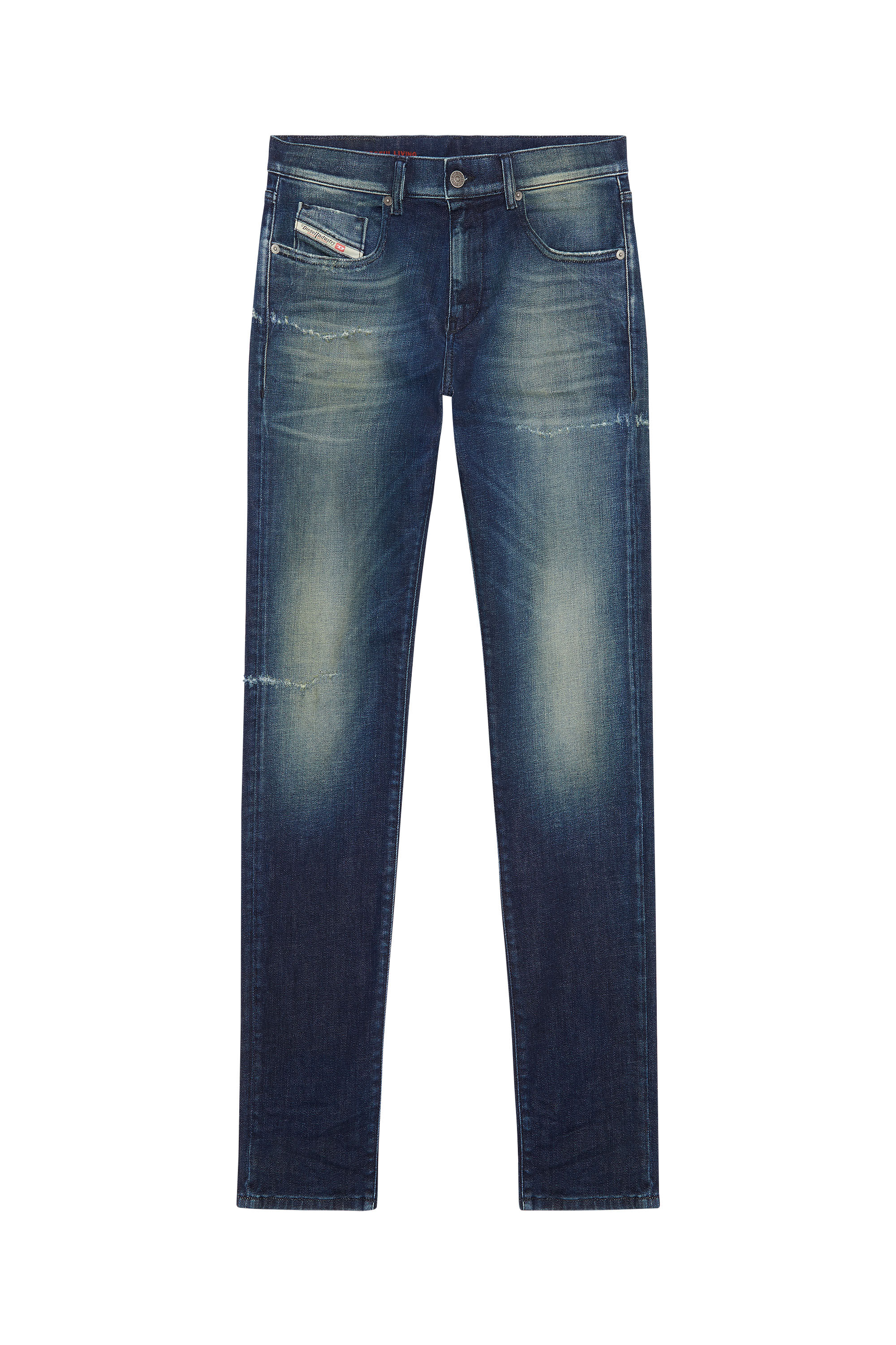 Diesel - 2019 D-Strukt 09F57 Slim Jeans, Dark Blue - Image 2