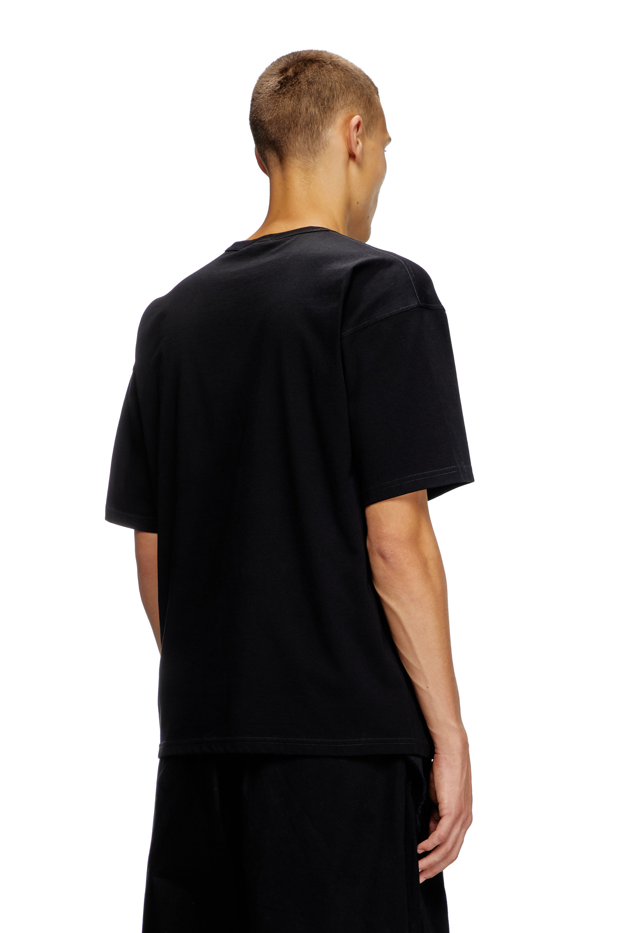 Diesel - T-BOXT-R14, Man's T-shirt with slogan print in Black - 4