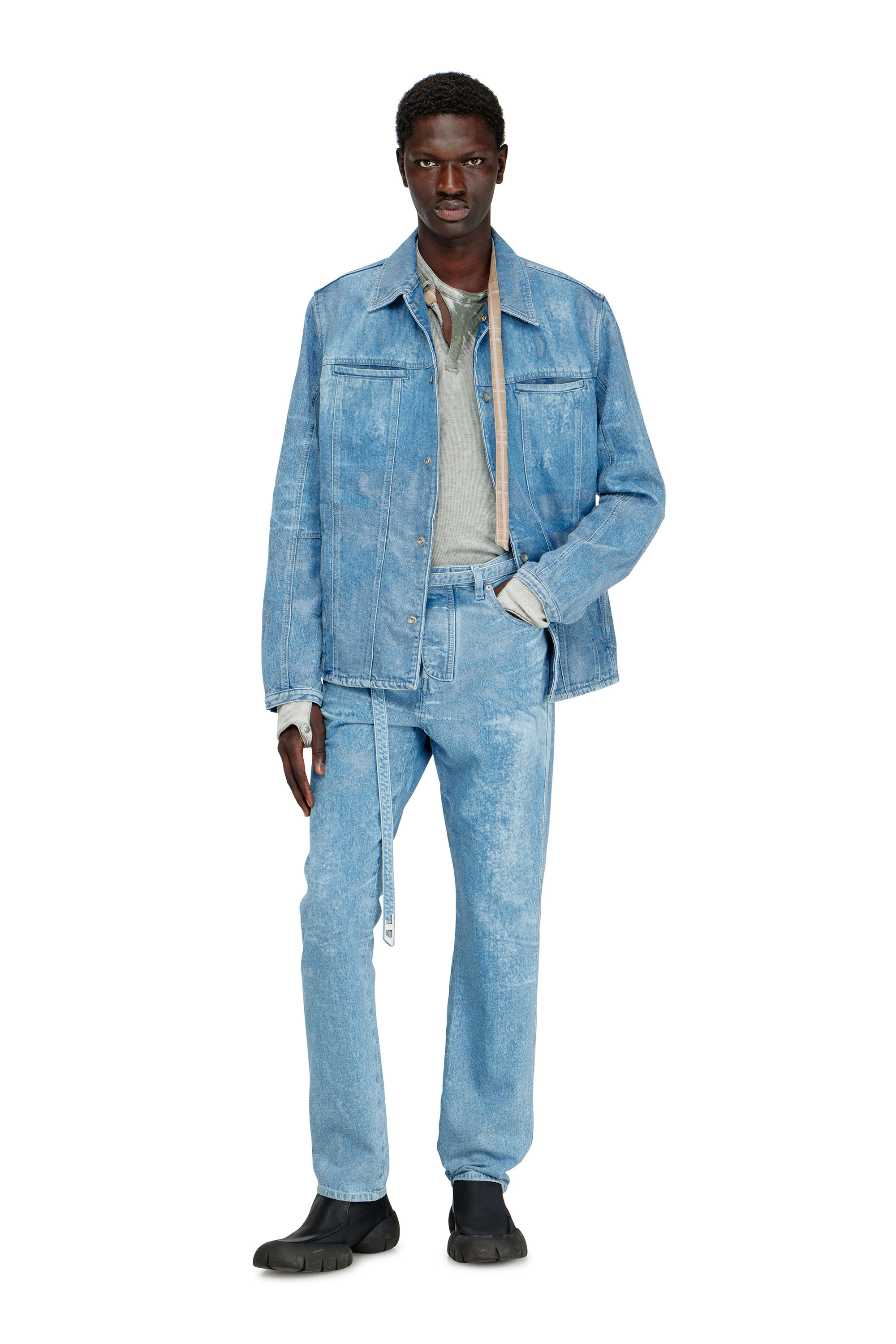 Diesel - Man's Slim Jeans D-JUREN 09P23, Light Blue - 1