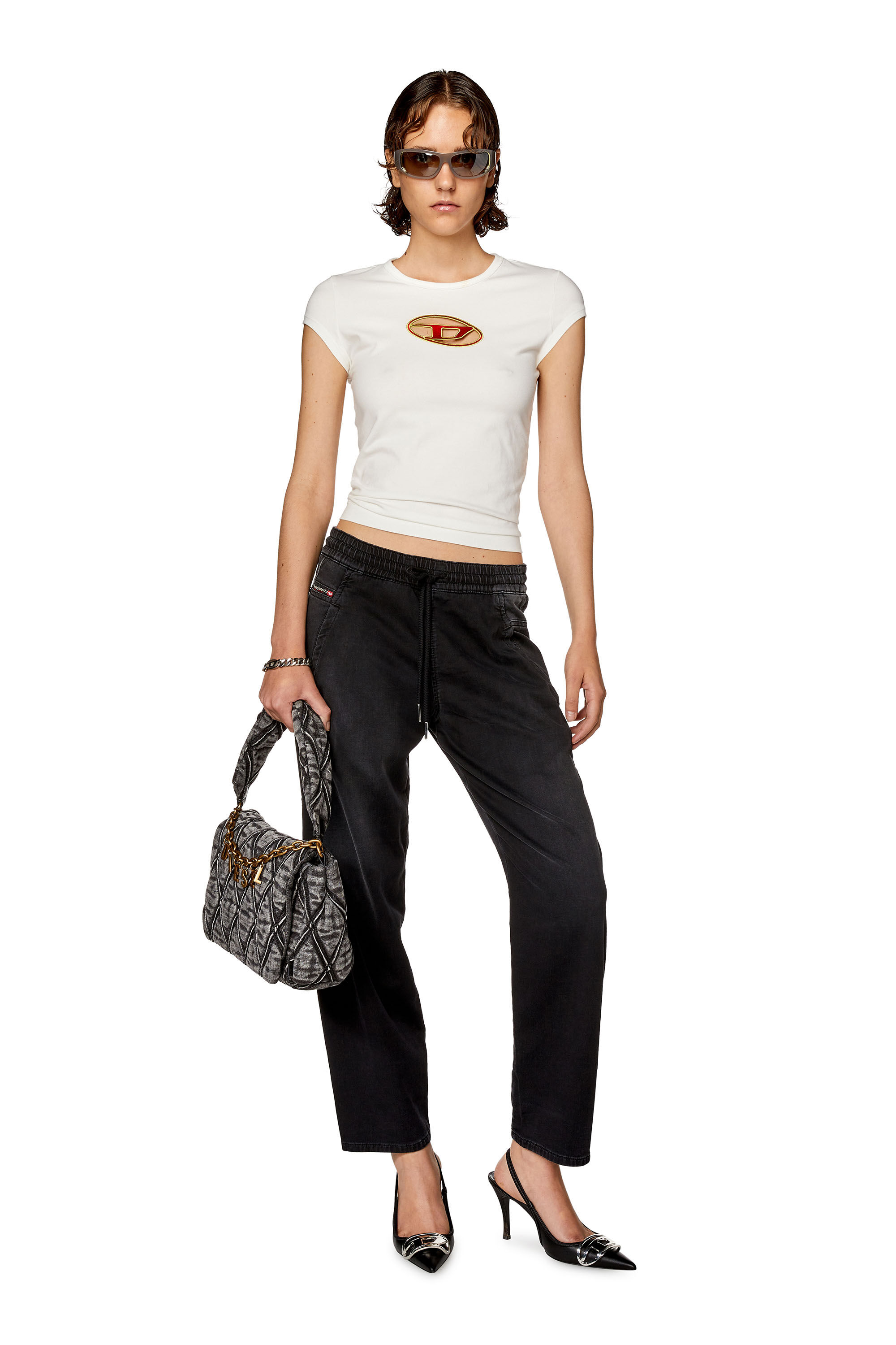 Diesel - Woman's Boyfriend 2031 D-Krailey Joggjeans® 068EC, Black/Dark grey - 1