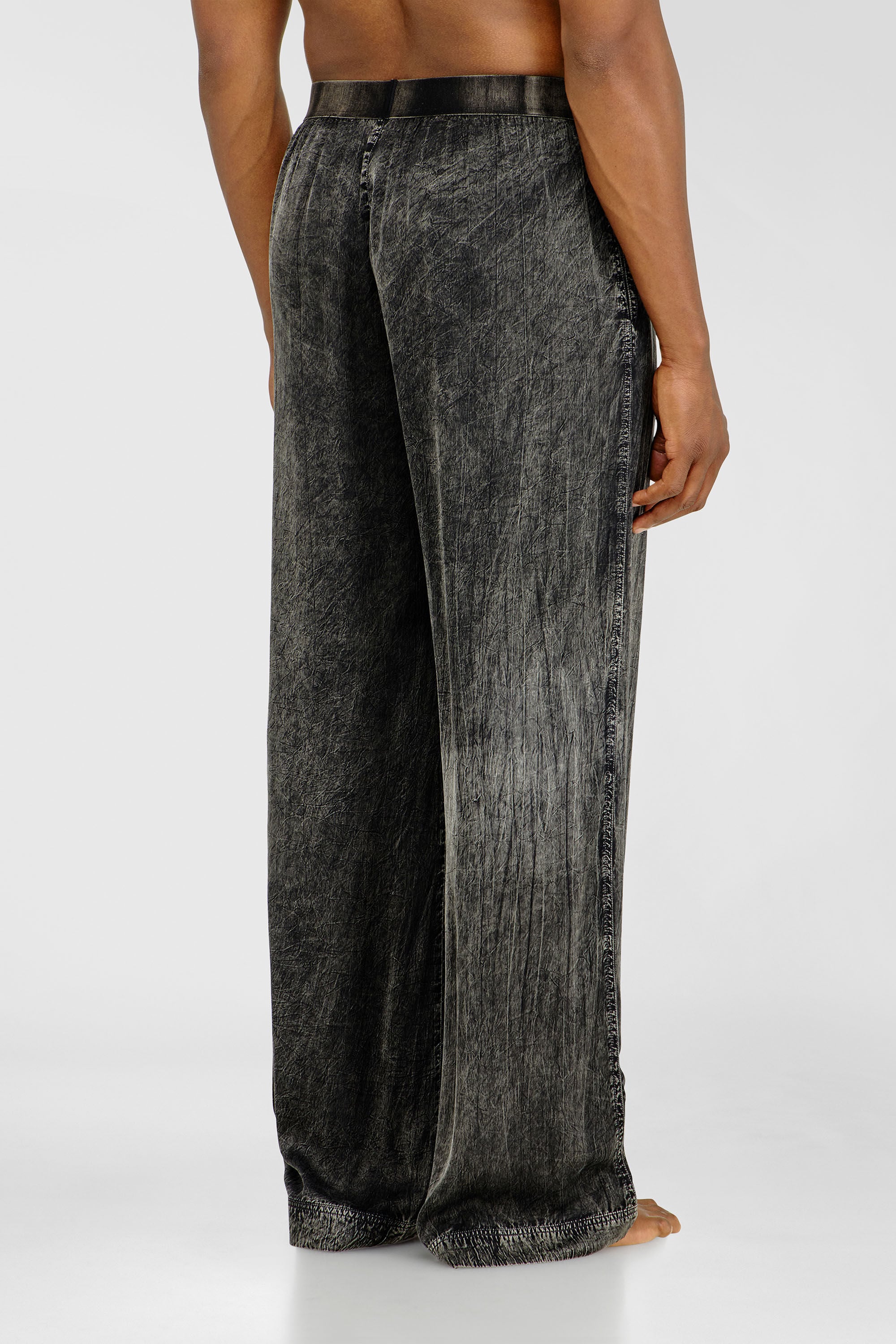 Diesel - ZAYNE-DNM, Man's Viscose pants with a fluid fit in Dark grey - 2