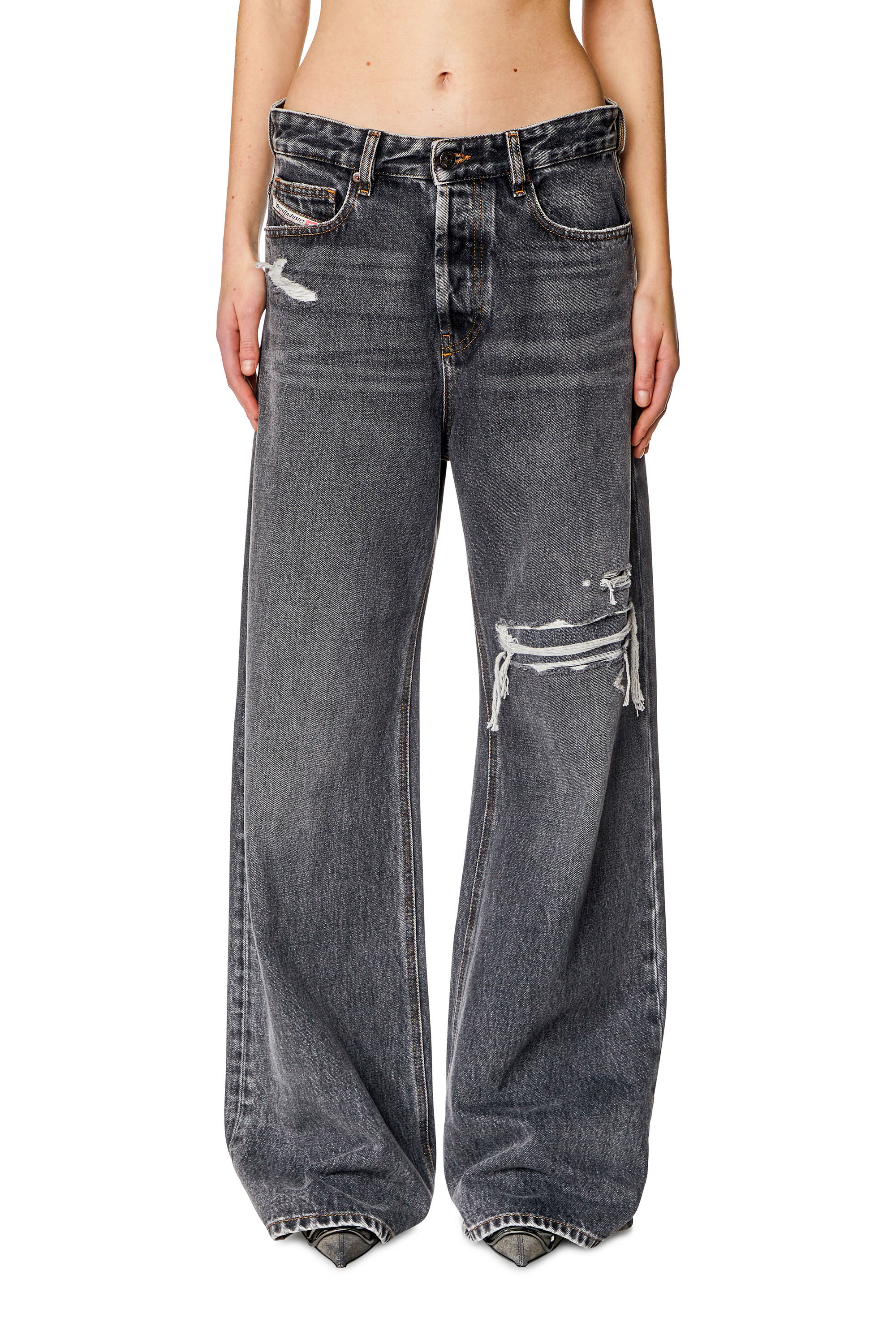 Diesel - 1996 D-Sire 007F6 Straight Jeans, Black/Dark grey - Image 3