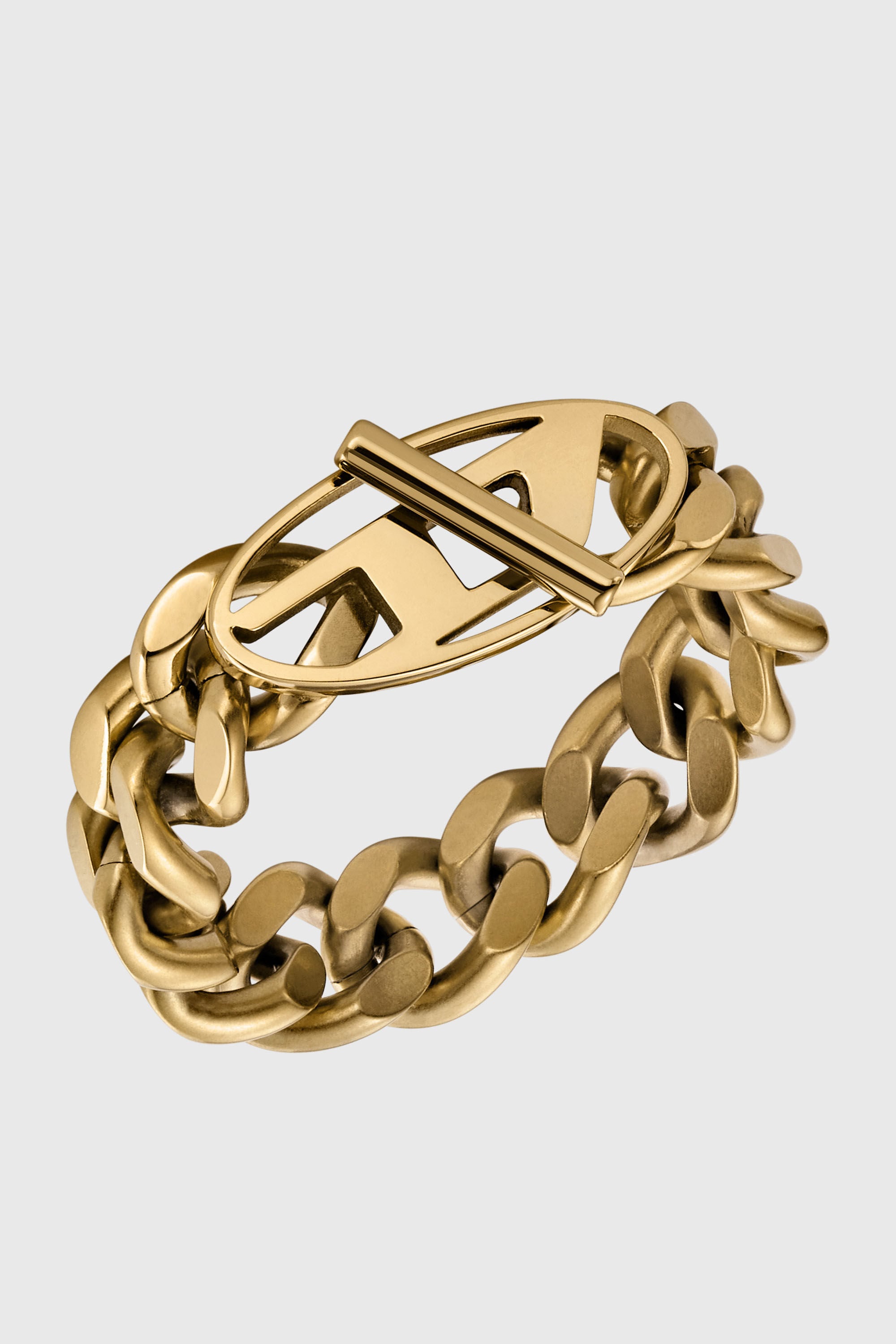 Diesel - DX1568710 JEWEL, Unisex's Gold-Tone Stainless Steel Soft Chain Ring in Gold - 1