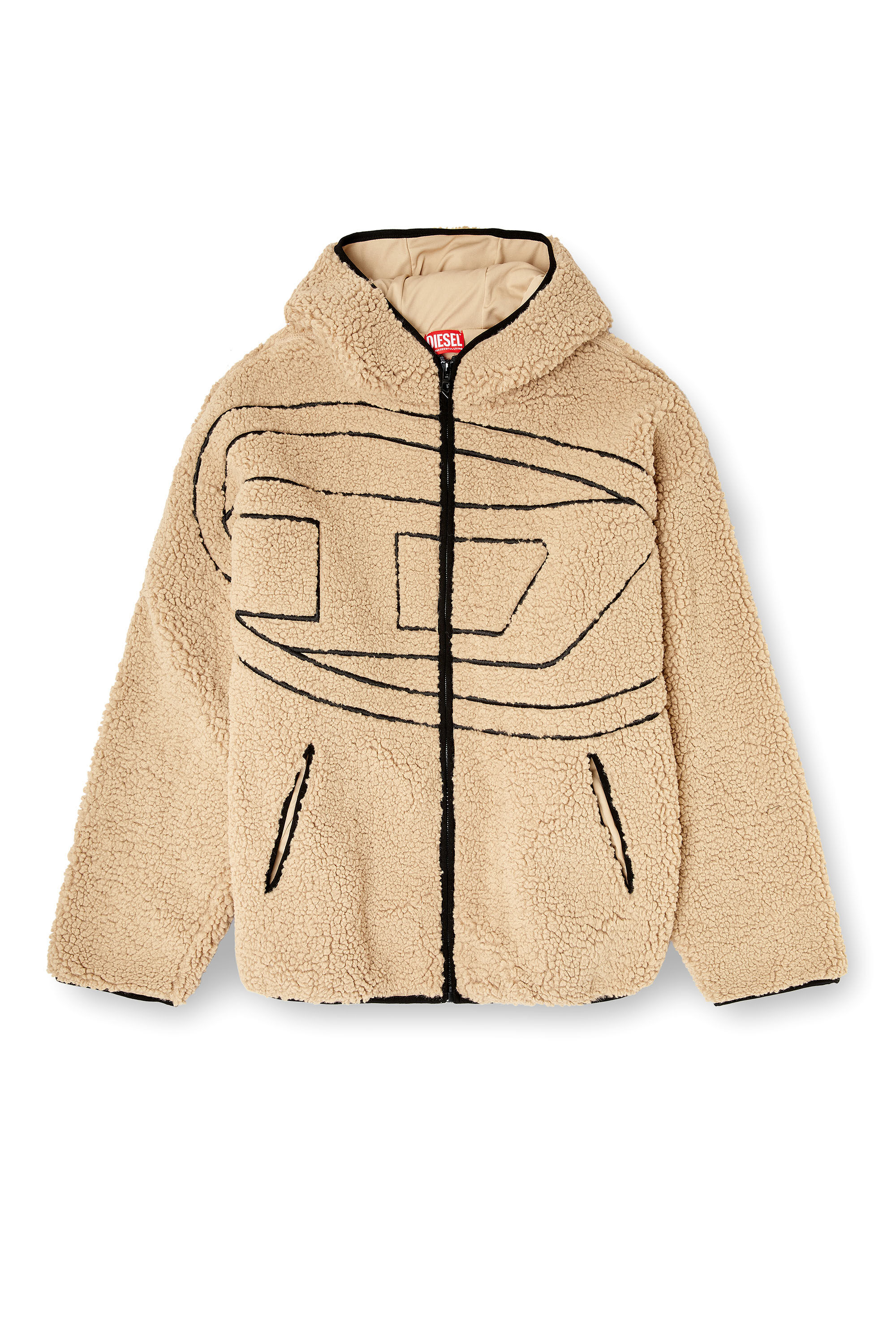 Diesel - S-ZAT, Man's Teddy hoodie sweatshirt in null - 2