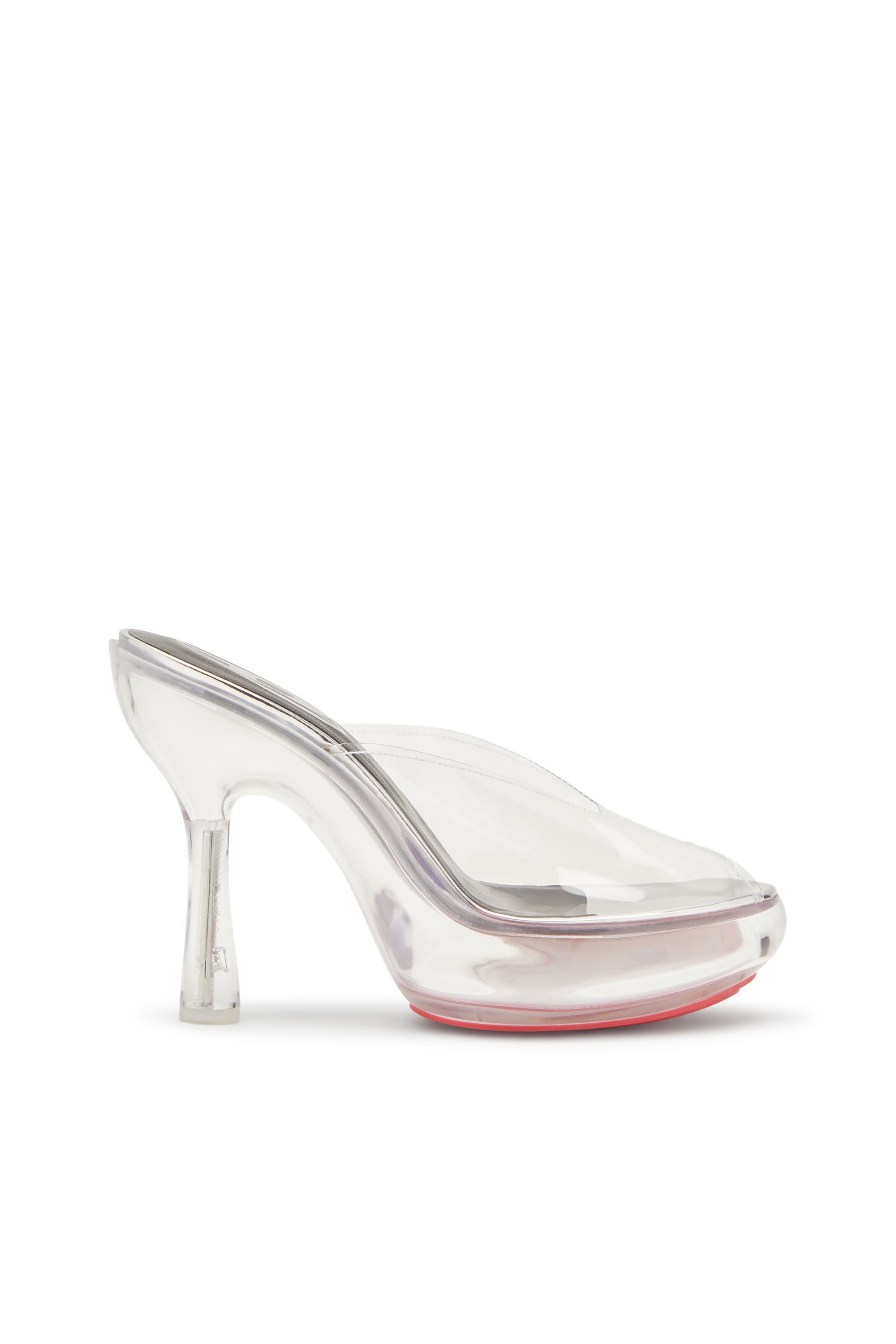 Diesel - D-LAKE PLATFORM SDL, Woman's D-Lake-Platform mules in TPU and acetate in White - 1