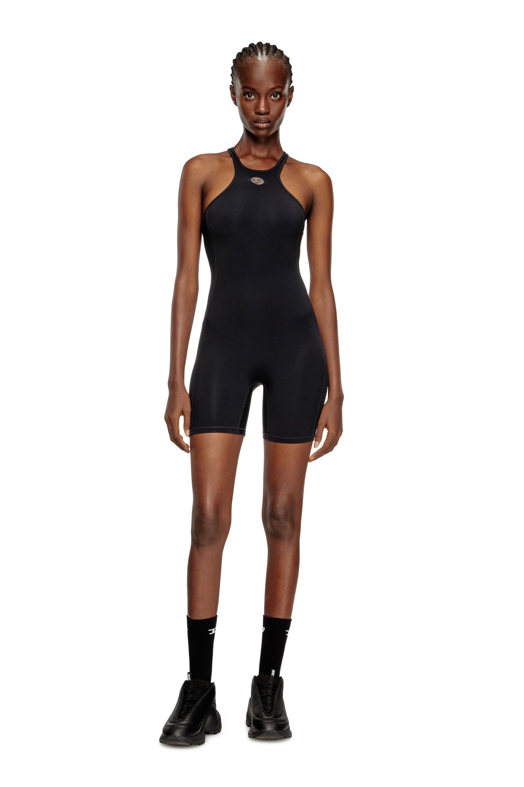 Diesel - NYDIA-UTLT, Woman's Racer back playsuit in Black - 1