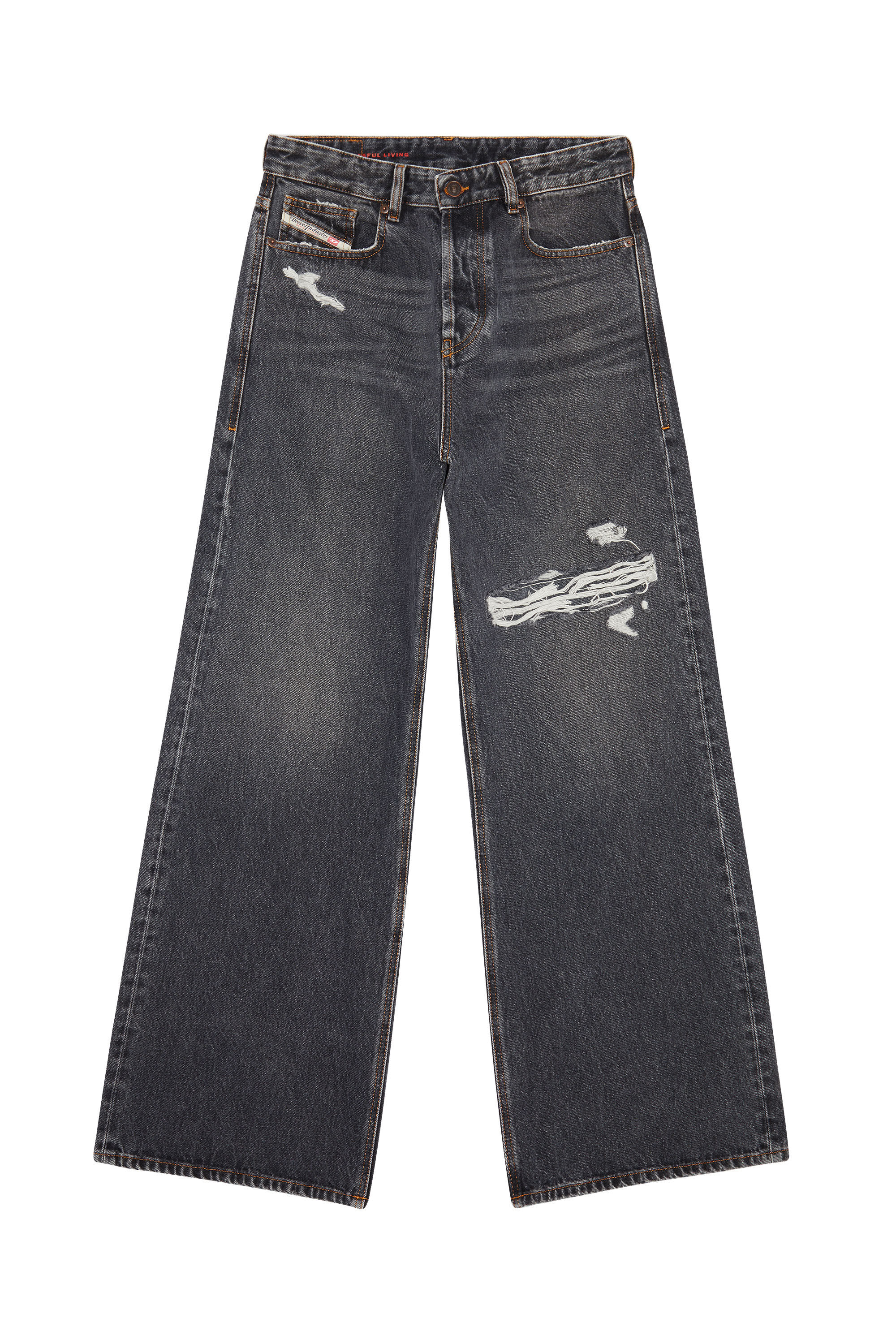 Diesel - 1996 D-Sire 007F6 Straight Jeans, Black/Dark grey - Image 2
