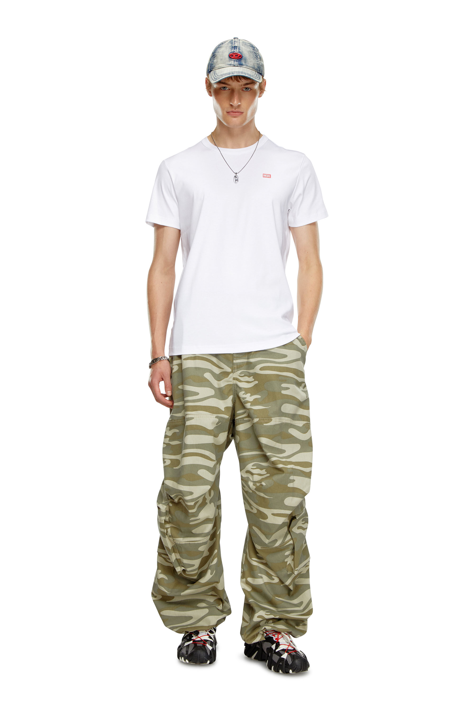 Men's T-shirt in mercerised cotton | White | Diesel