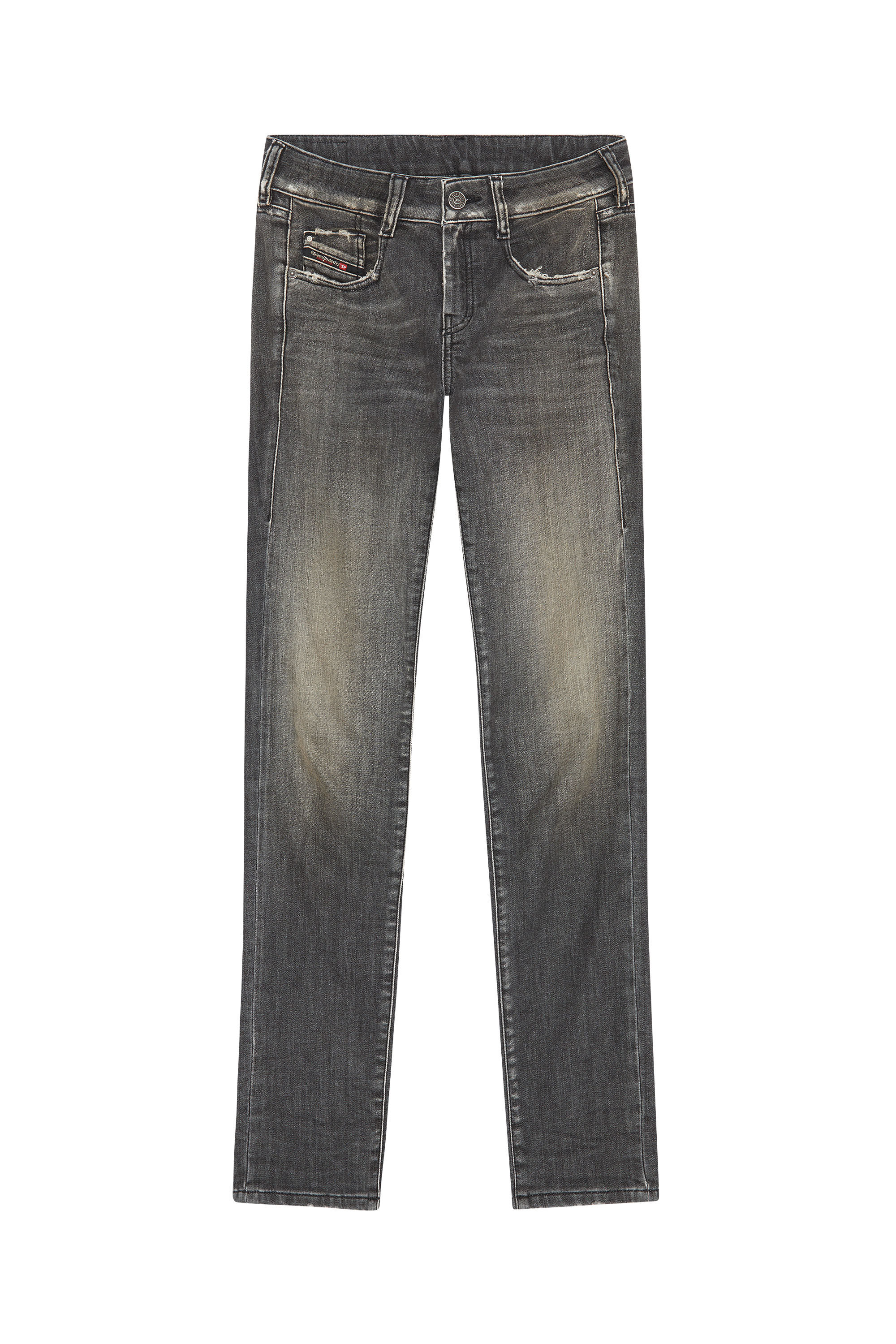 Diesel - Slim D-Ollies JoggJeans® 09F01, Black/Dark grey - Image 2