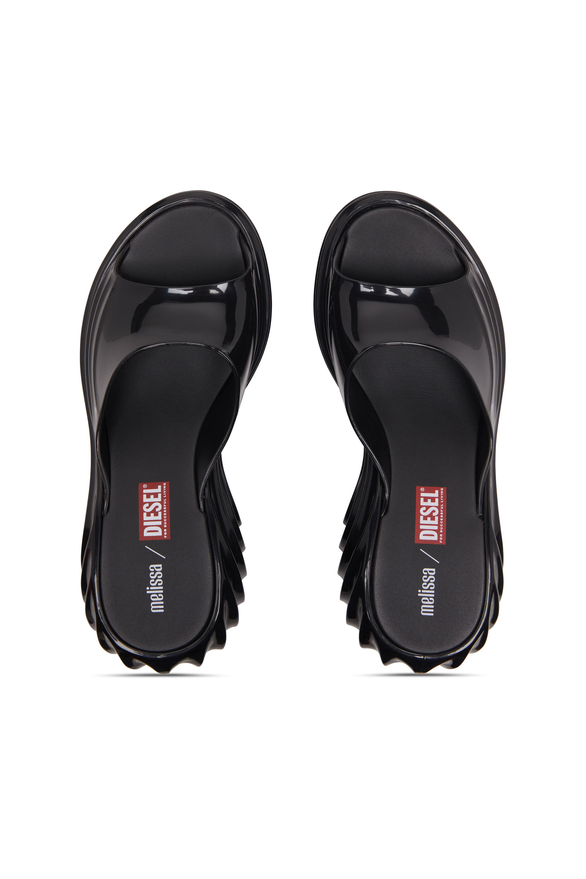 DIESEL×Melissa Women's Platform mule in Melflex® | Black | Diesel