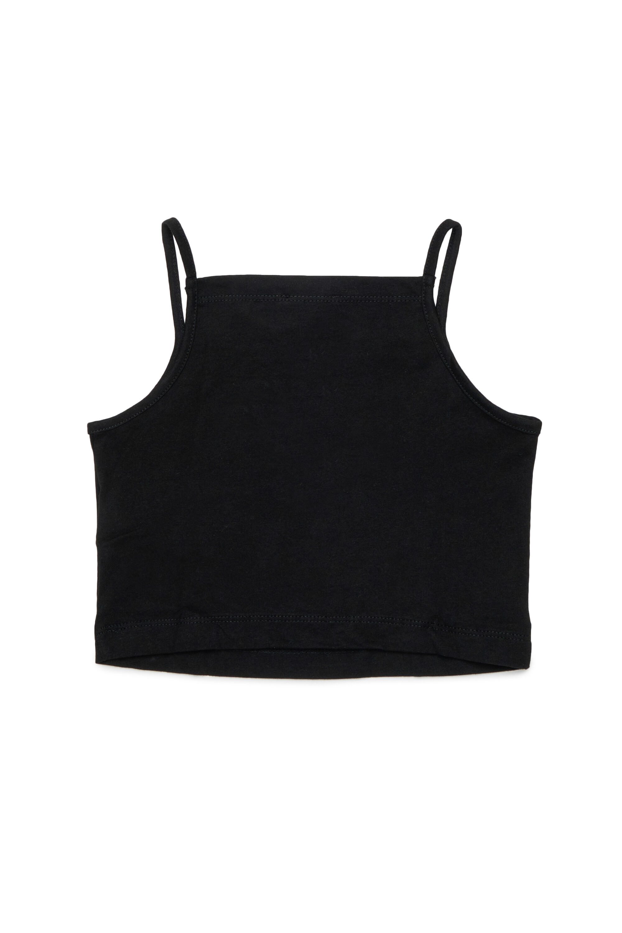 Diesel - TEDIM, Woman's Crop top with thin straps in Black - 2