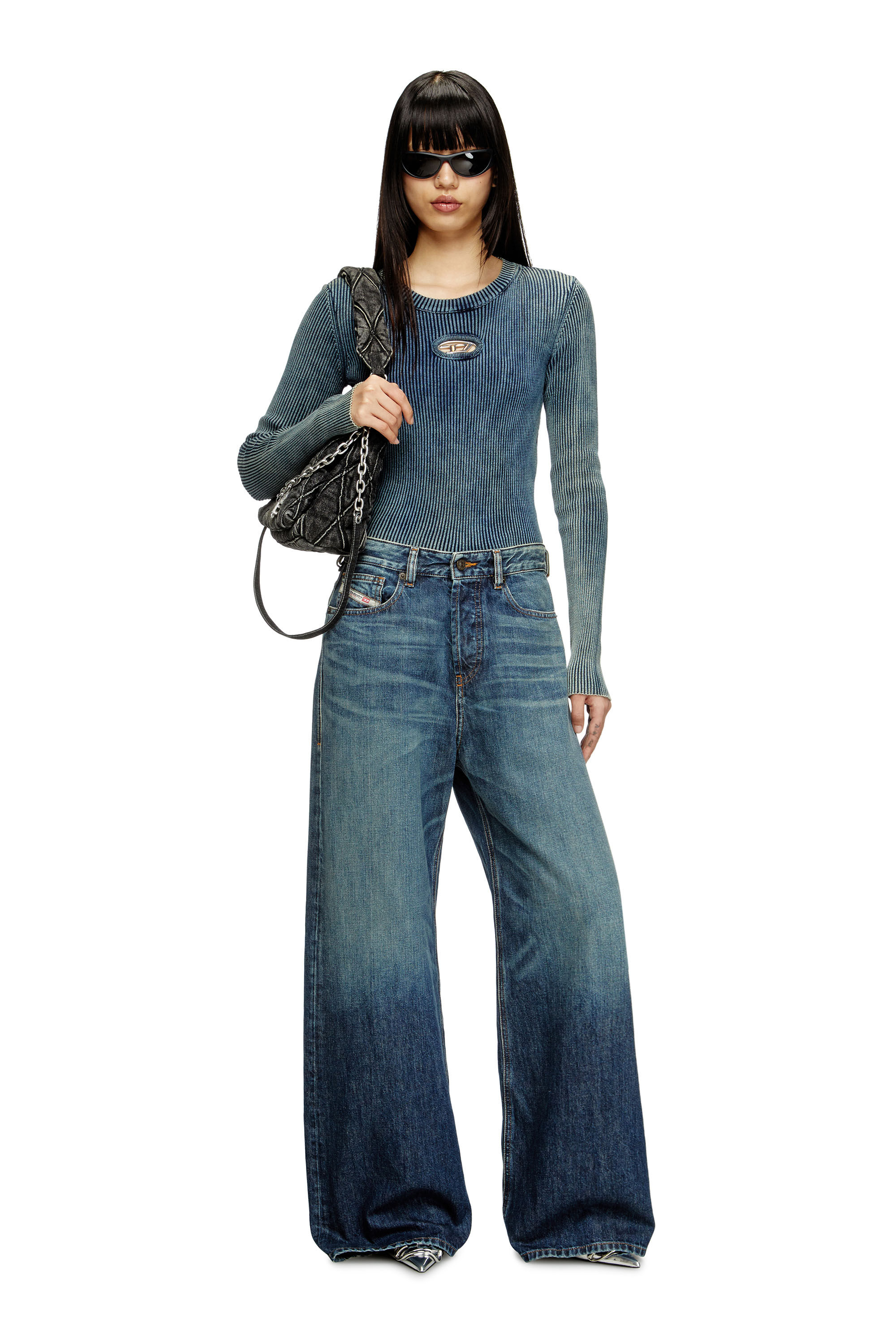 Diesel - Woman's Relaxed Jeans 1996 D-Sire 09H59, Dark Blue - 1
