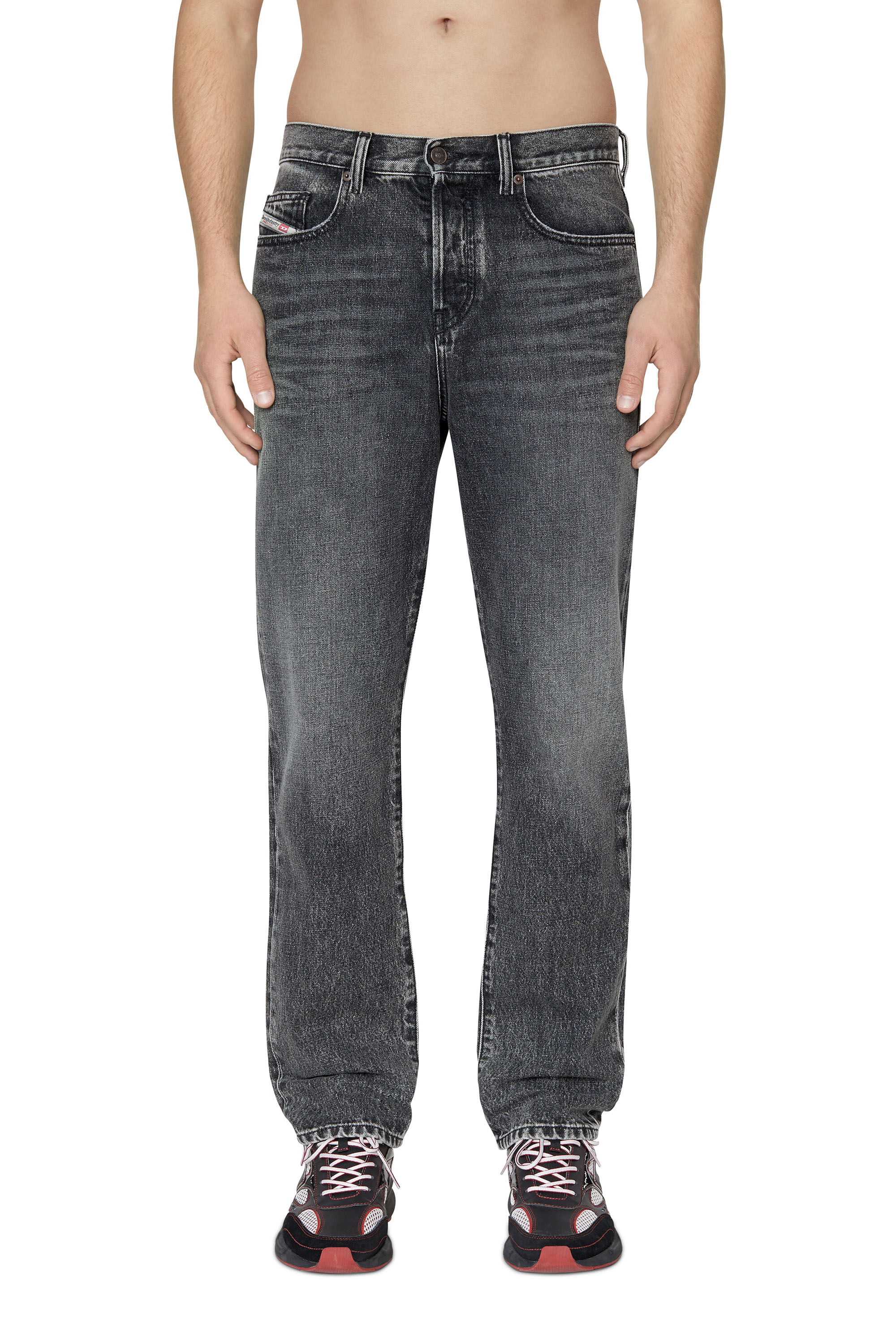 Diesel - 2020 D-Viker 007C4 Straight Jeans, Black/Dark grey - Image 3