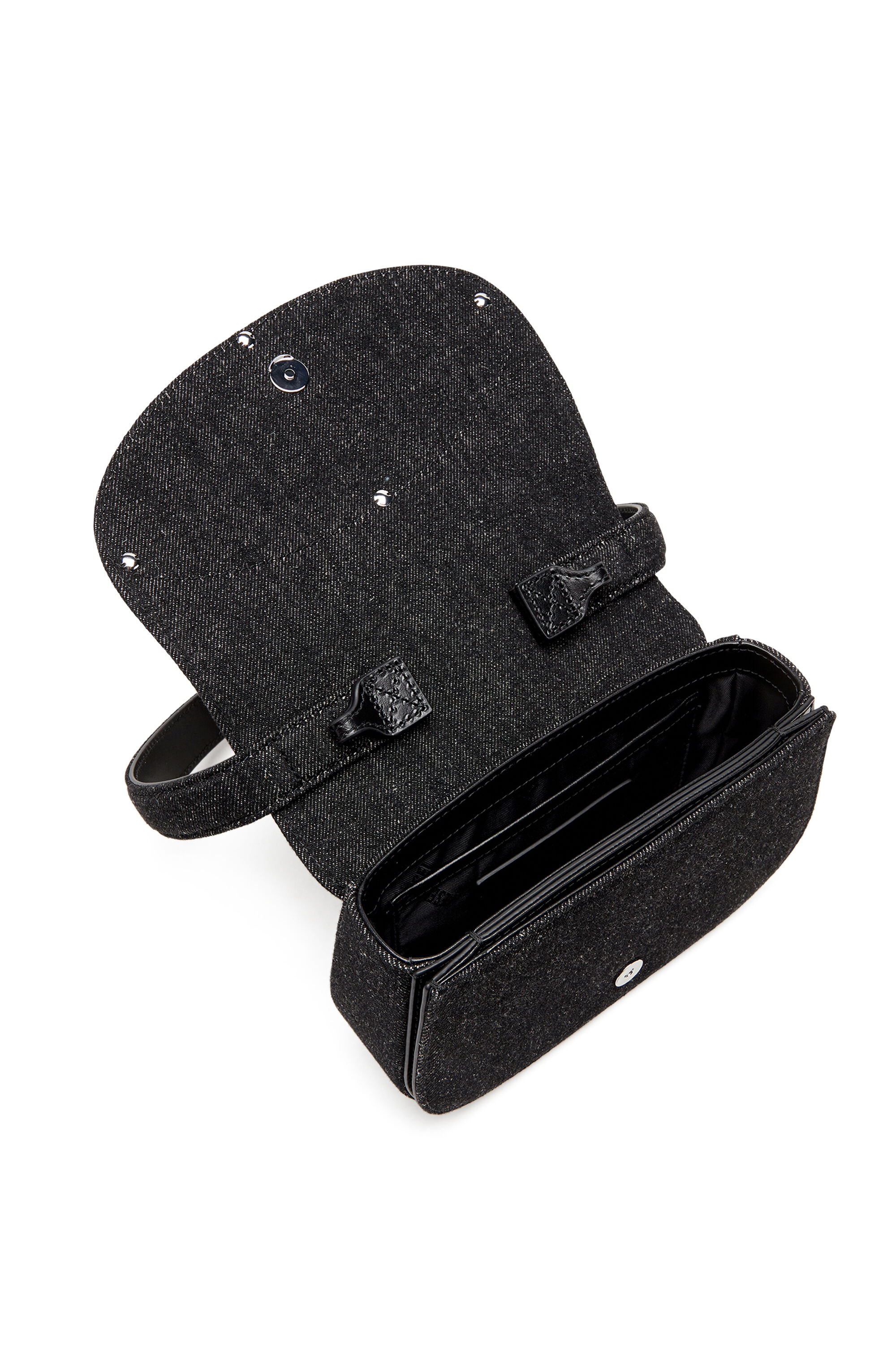 ★DIESEL★ 1DR Shoulder Bag Black X08396P6901T8013 X08396P69 Women's 1DR-Iconic shoulder bag in washed denim | Black | Diesel