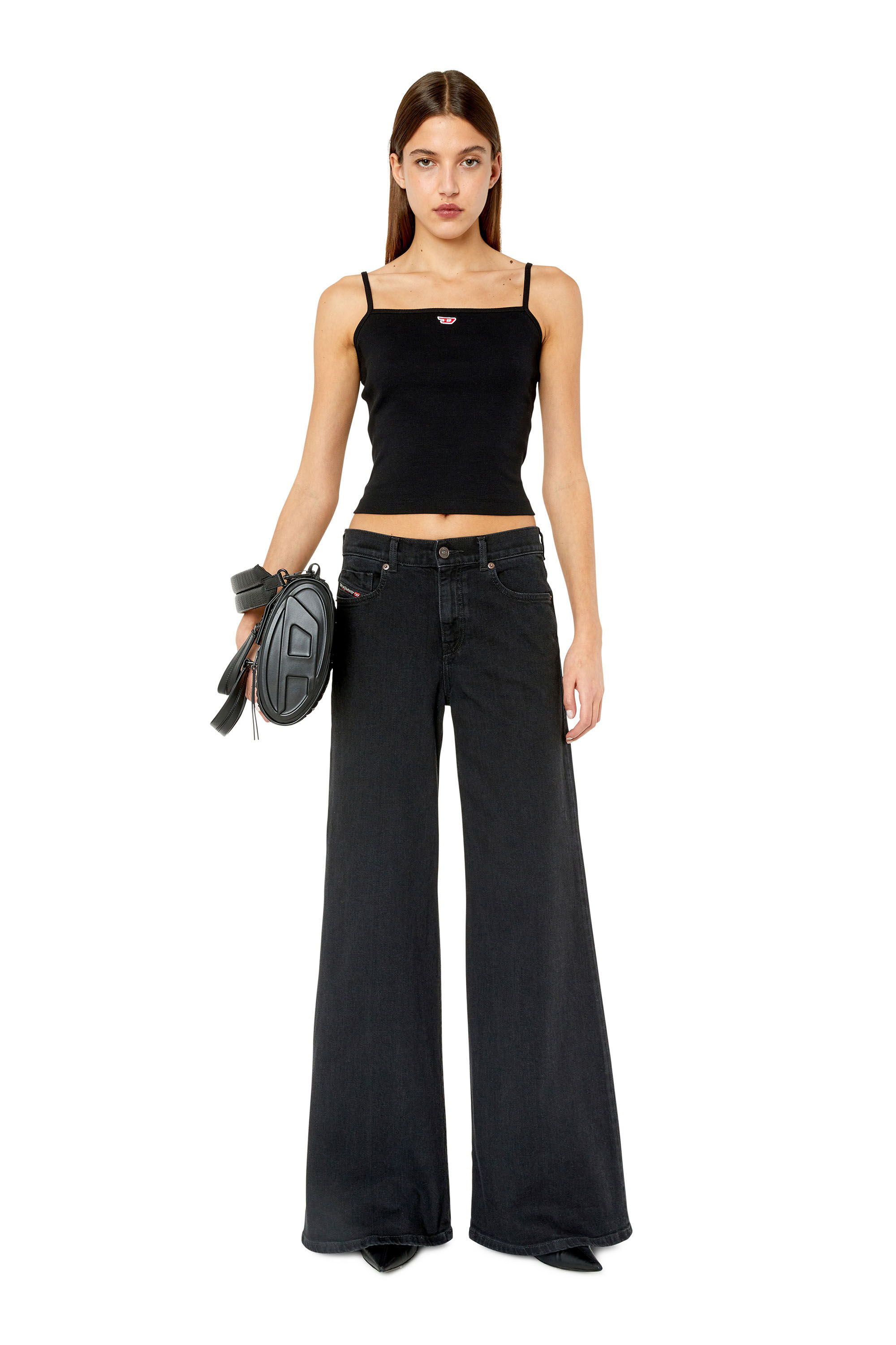 Diesel - 1978 D-Akemi Z9C25 Bootcut and Flare Jeans, Black/Dark grey - Image 1