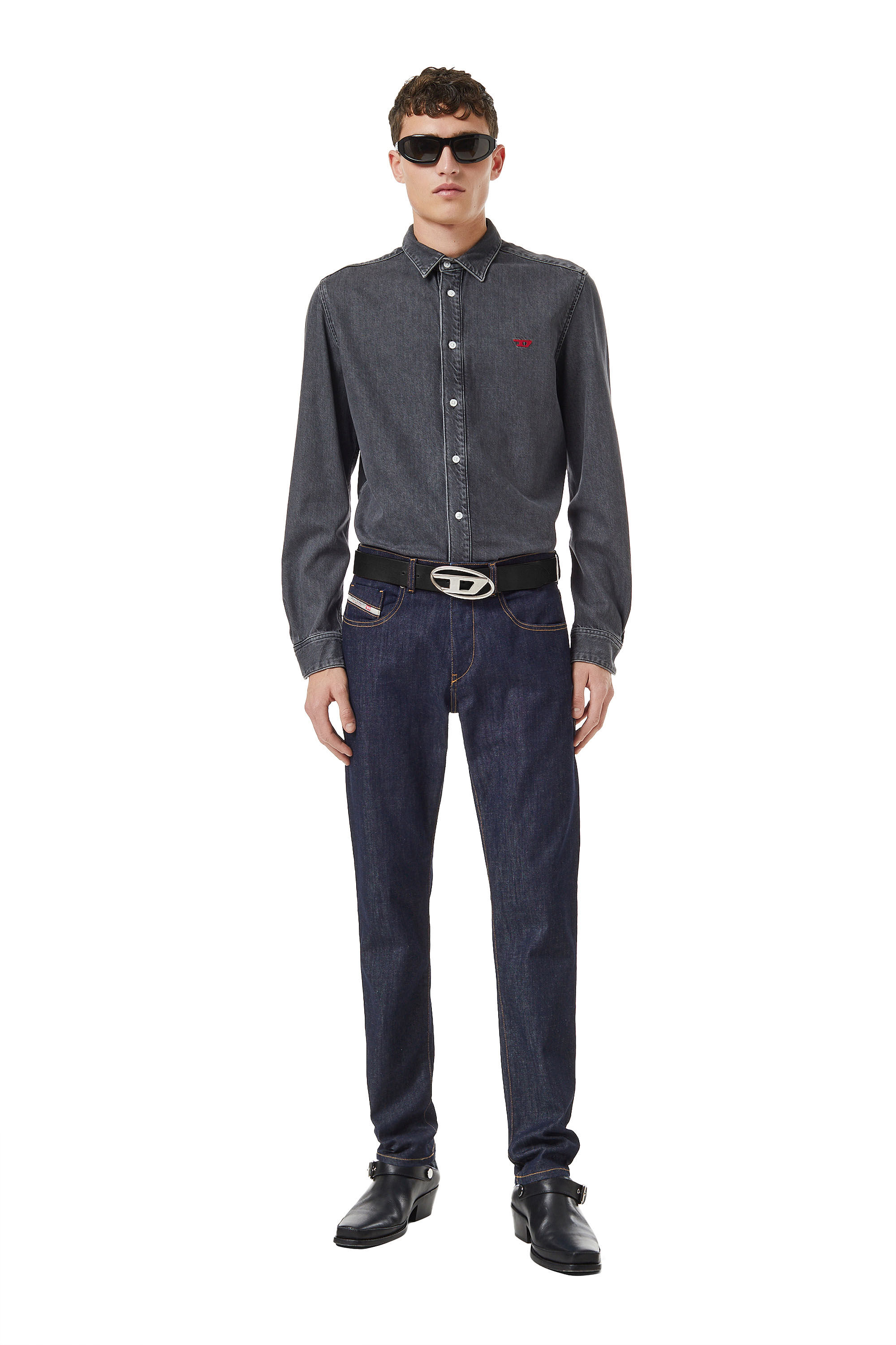 Diesel - 2019 D-Strukt Z9B89 Slim Jeans, Dark Blue - Image 6