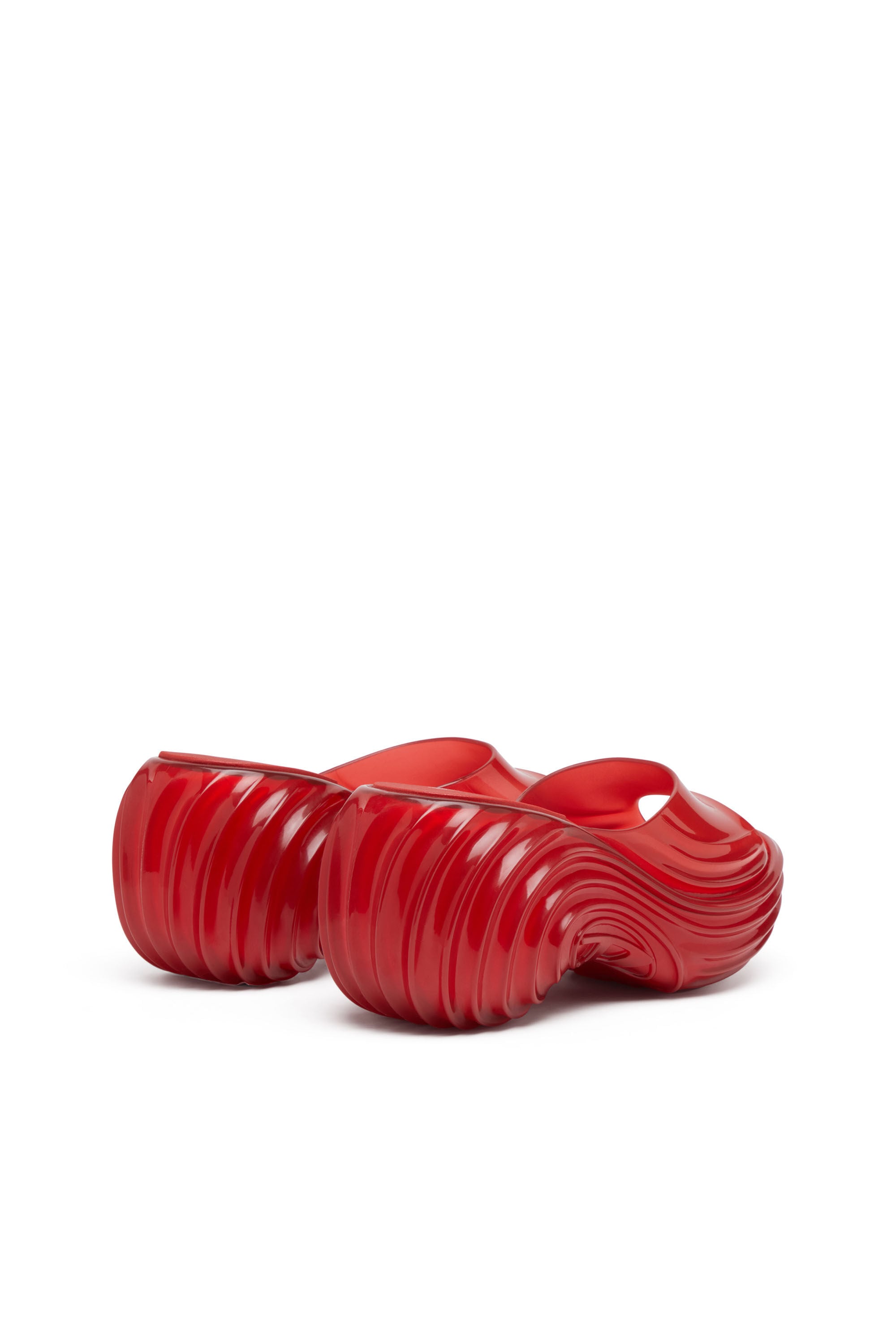 Women's Platform mule in Melflex® | Red | Diesel {{Country}}