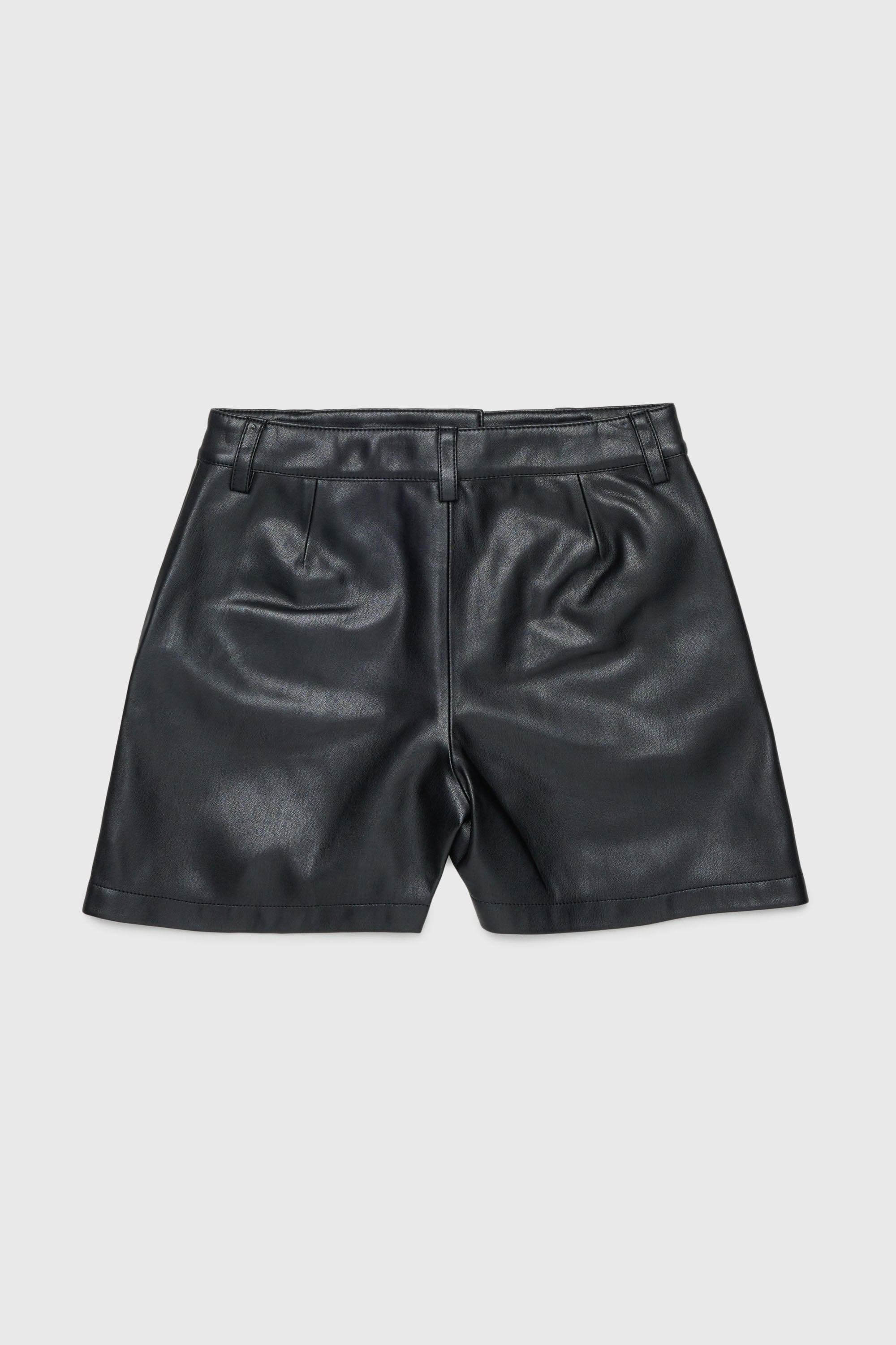 Diesel - PJENNY, Woman's Shorts in coated fabric in Black - 2