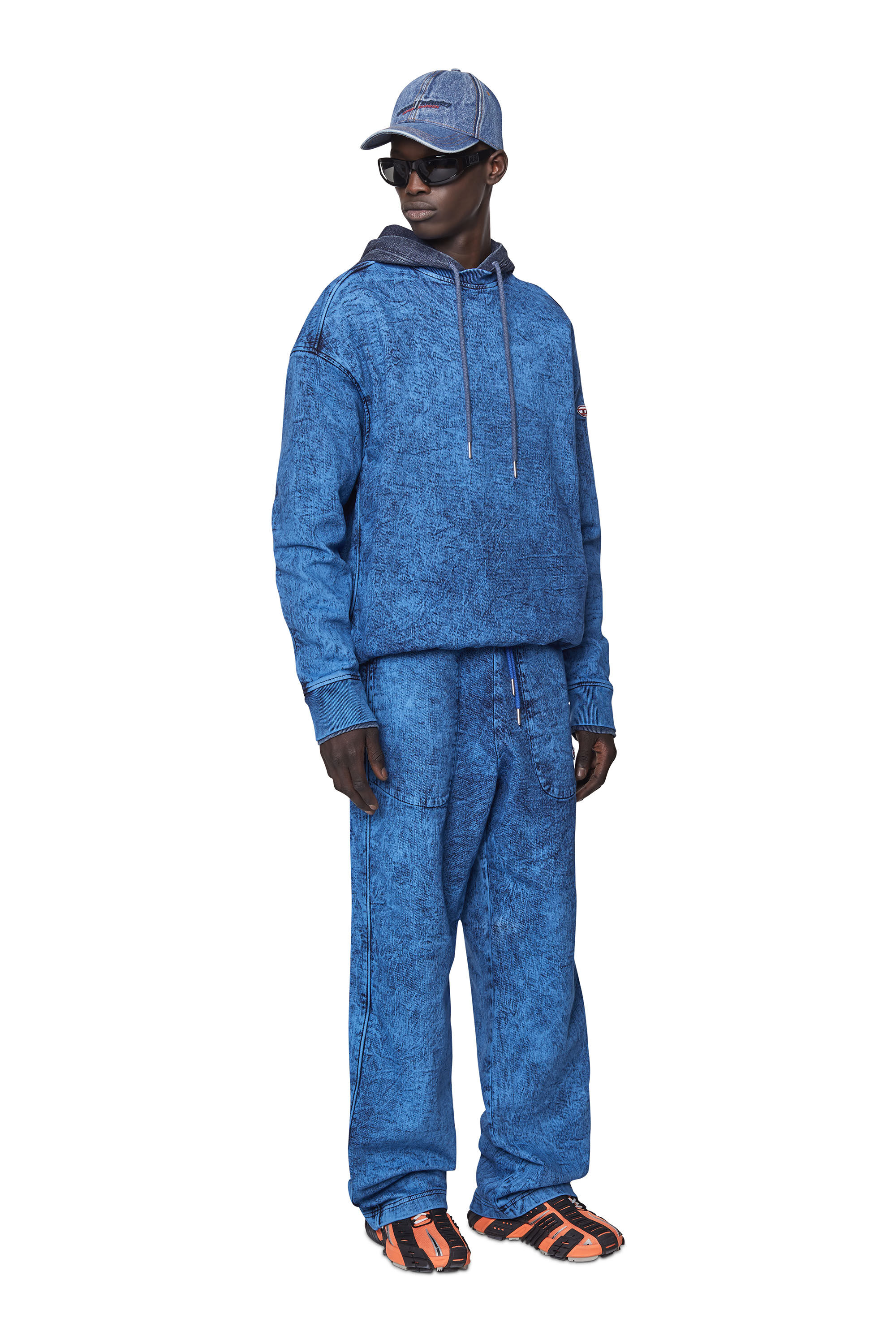 Diesel - D-Martians Track Denim 09D16 Straight, Blue - Image 1