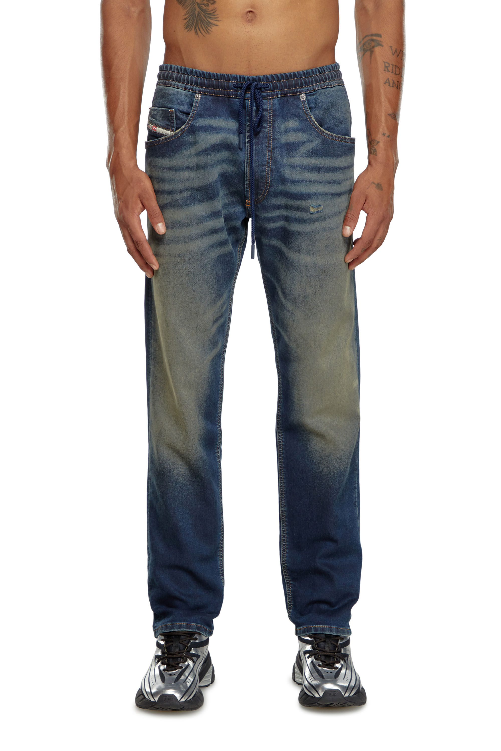 Diesel - Man Tapered 2030 D-Krooley Joggjeans® 09J34, Dark Blue - Image 3