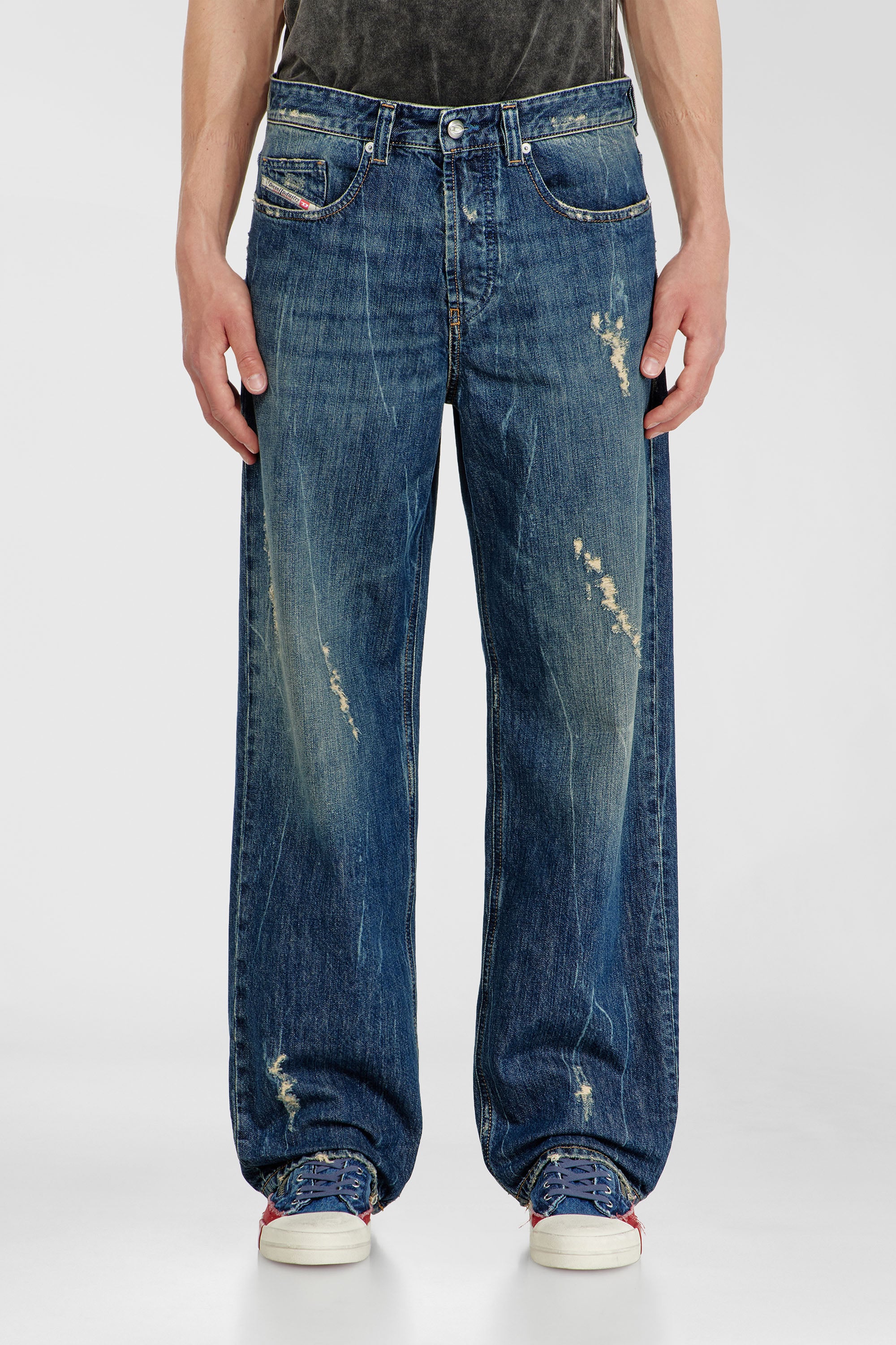 Diesel - Man's Relaxed Jeans 2001 D-Macro 09Q28, Medium blue - 4