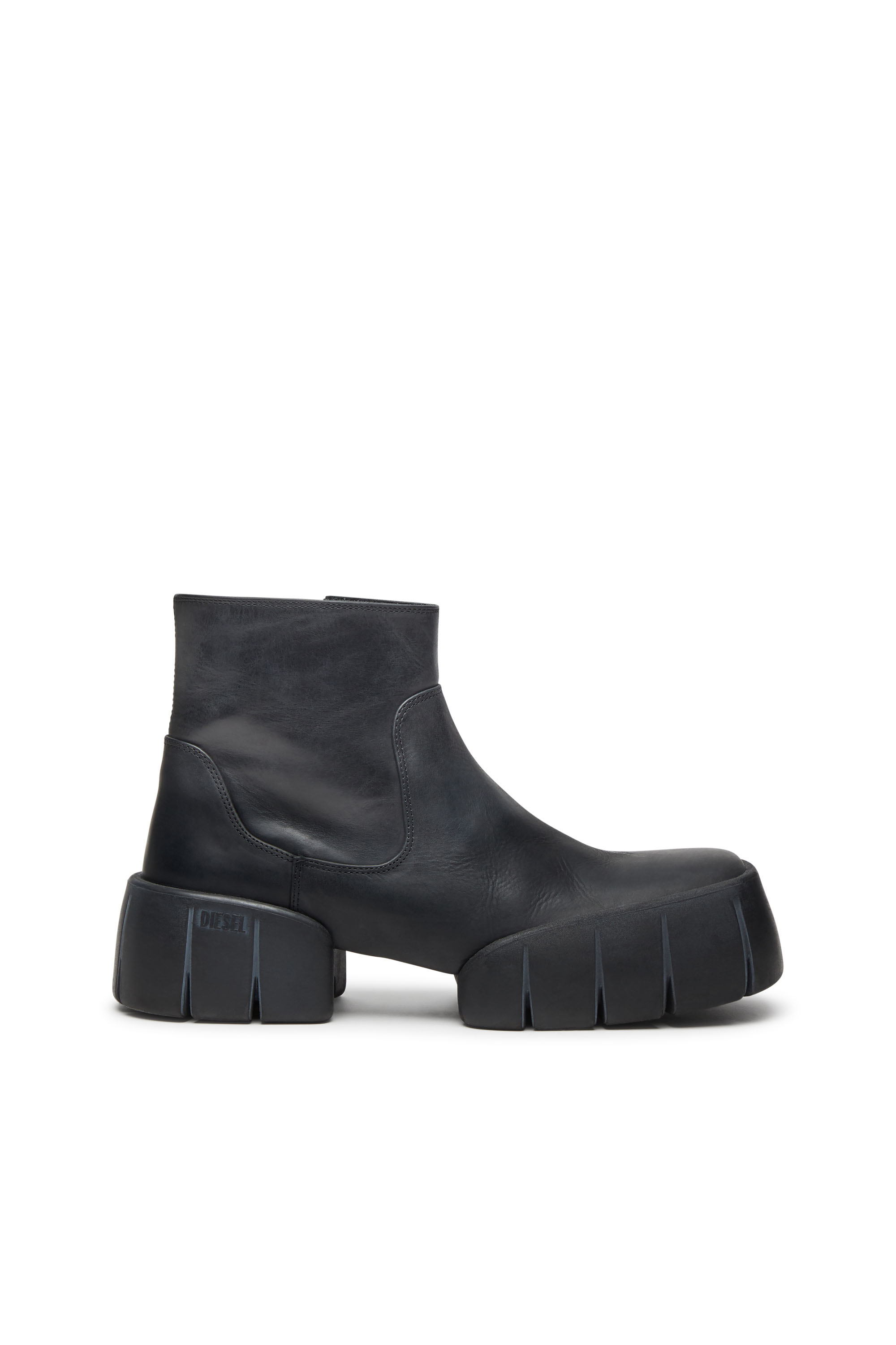 D-TEX BT, Black Diesel - D-TEX BT, Man's D-Tex-Oiled leather ankle boots with split sole in Black - 1