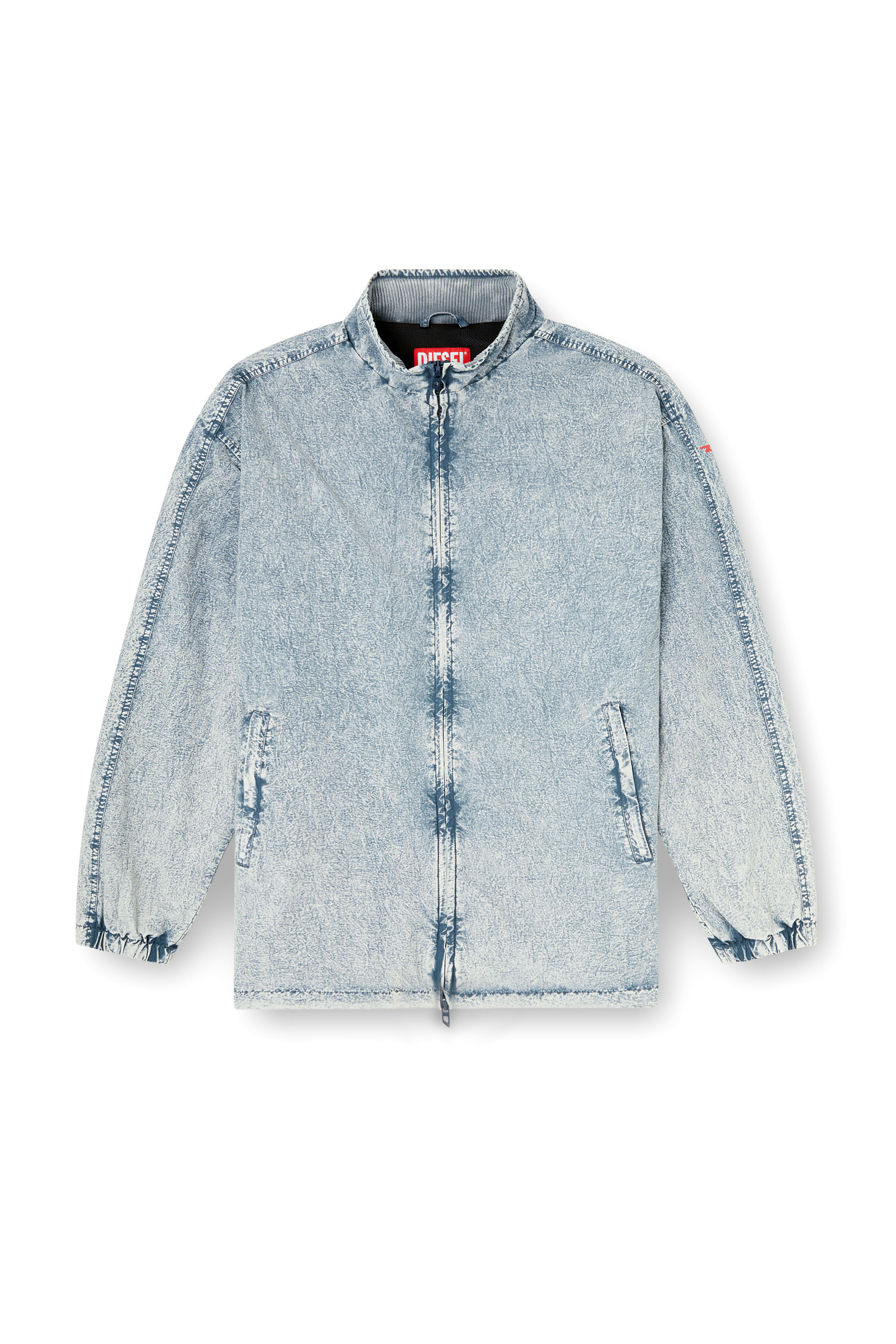 Diesel - J-WILSON, Man's Jacket in recycled nylon taslan in Light Blue - 2