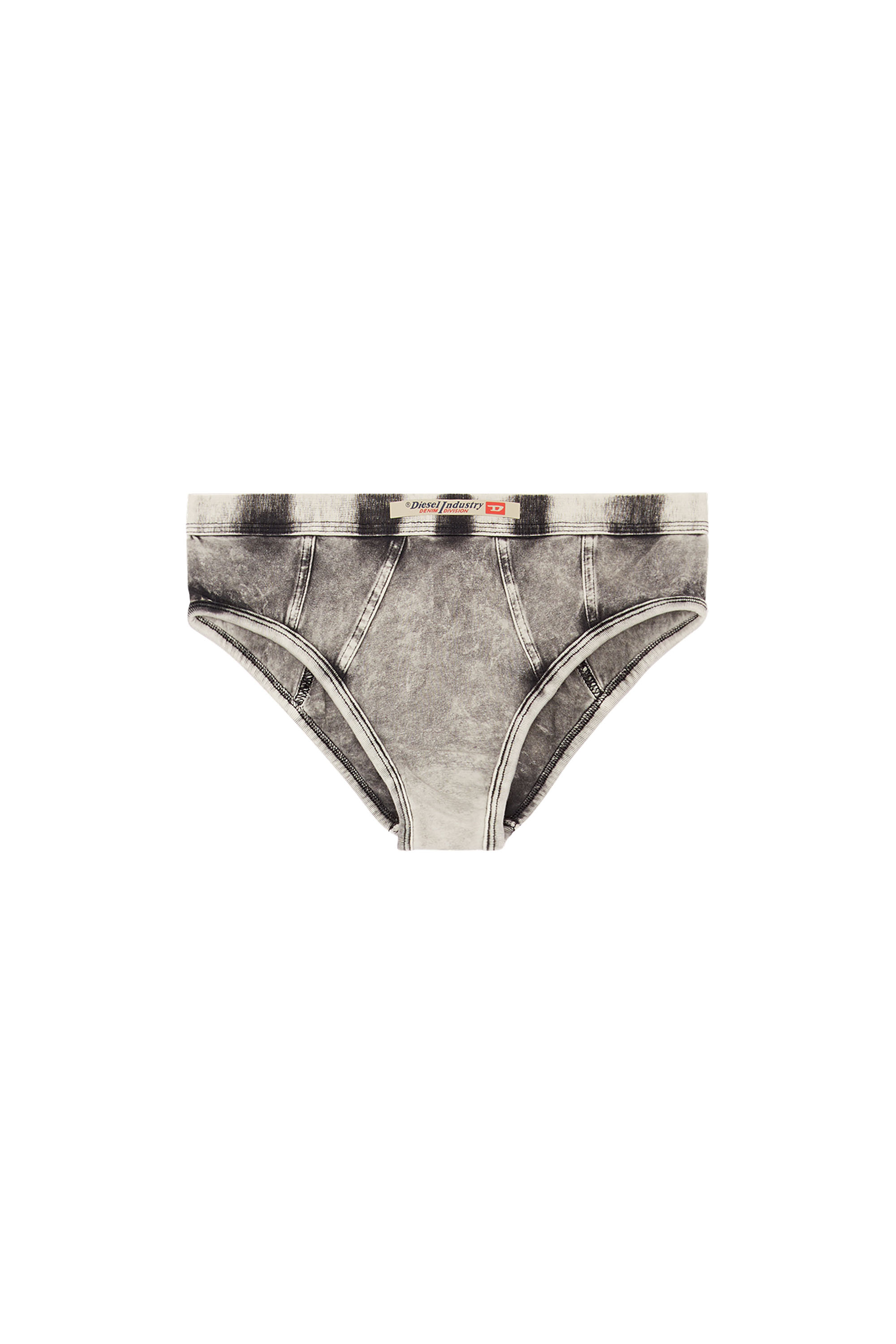 Diesel - UFPN-DENIM-HIPSTER-PANTY, Woman's Hipster briefs in denim-effect jersey in Dark grey - 2