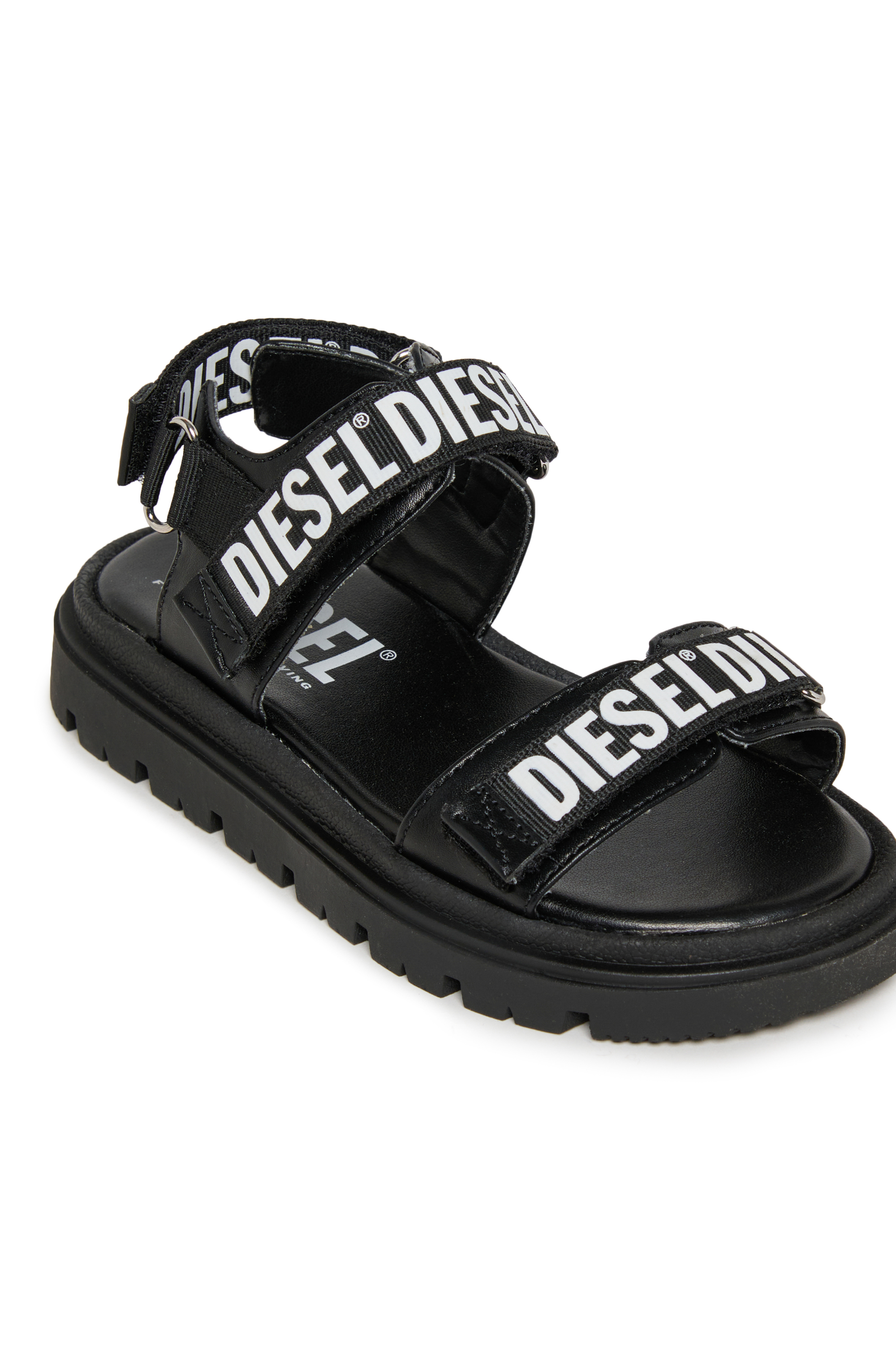 Diesel - D-SANTAP, Unisex's D-Santap-Sandal with Diesel logo straps in Black - 4