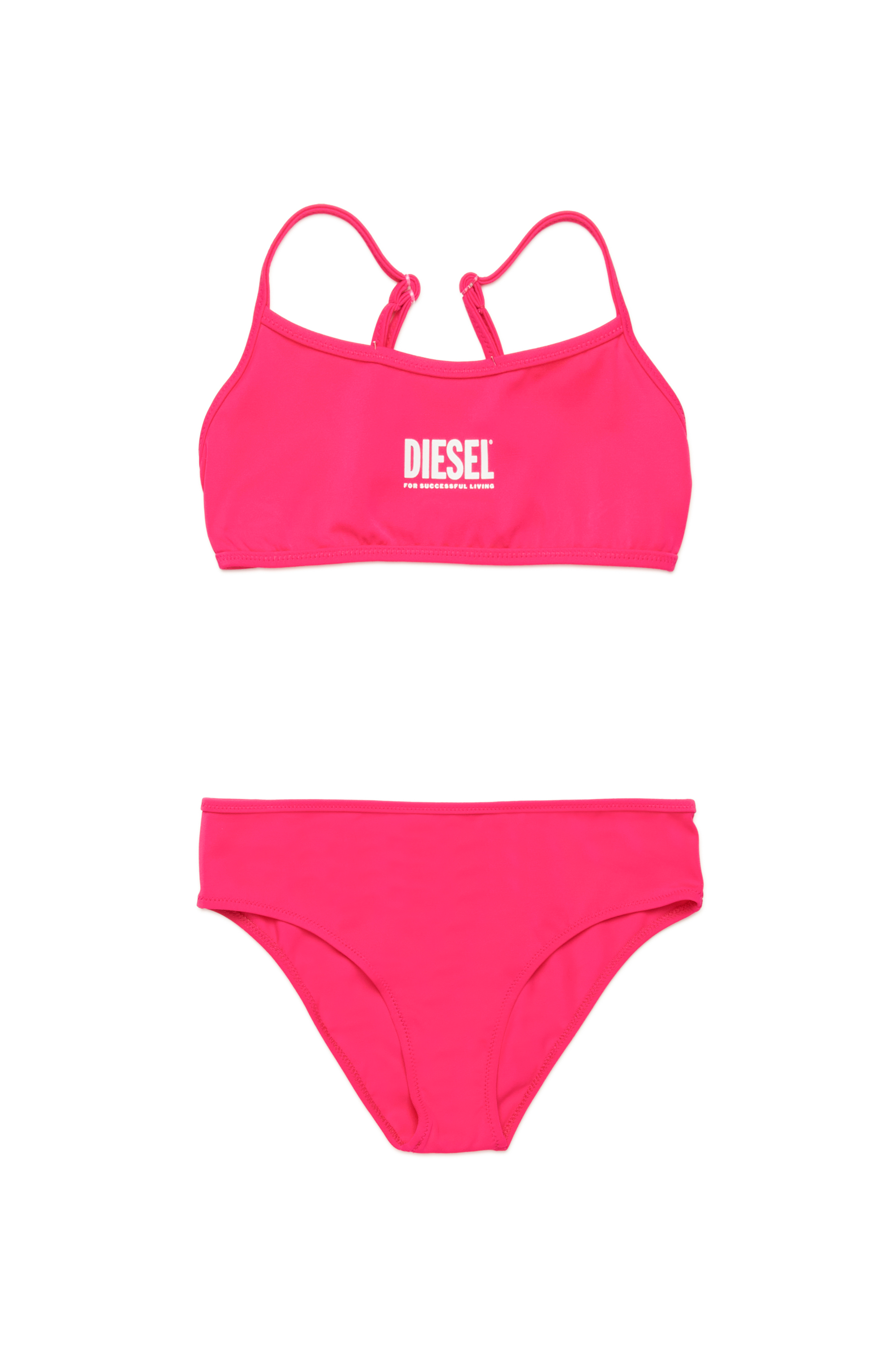 Diesel - MNALAX, Woman's Bikini with logo print in Pink - 1