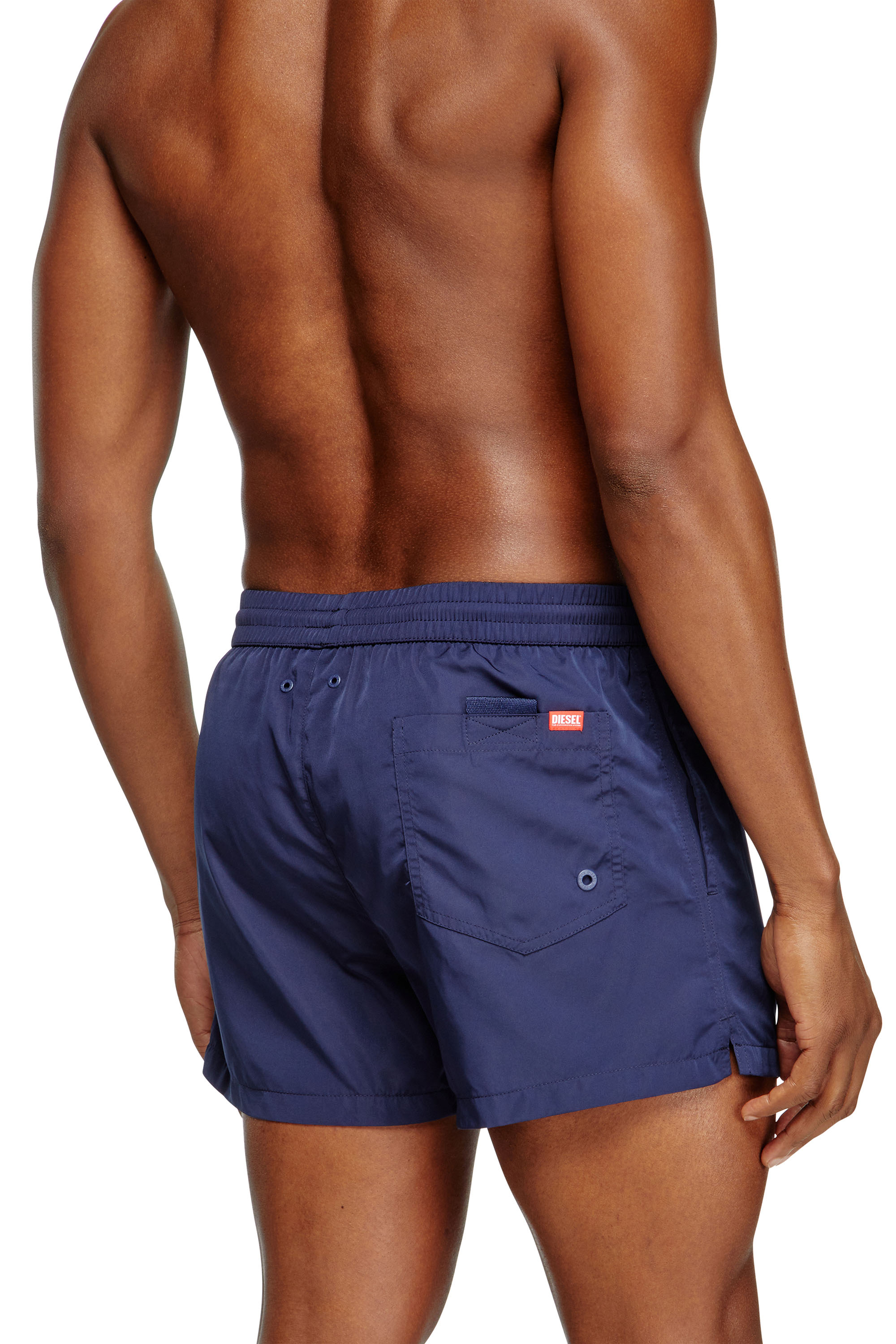 Diesel - MARIO-34-D-CORE, Man's Swim shorts with logo print in Blue - 3